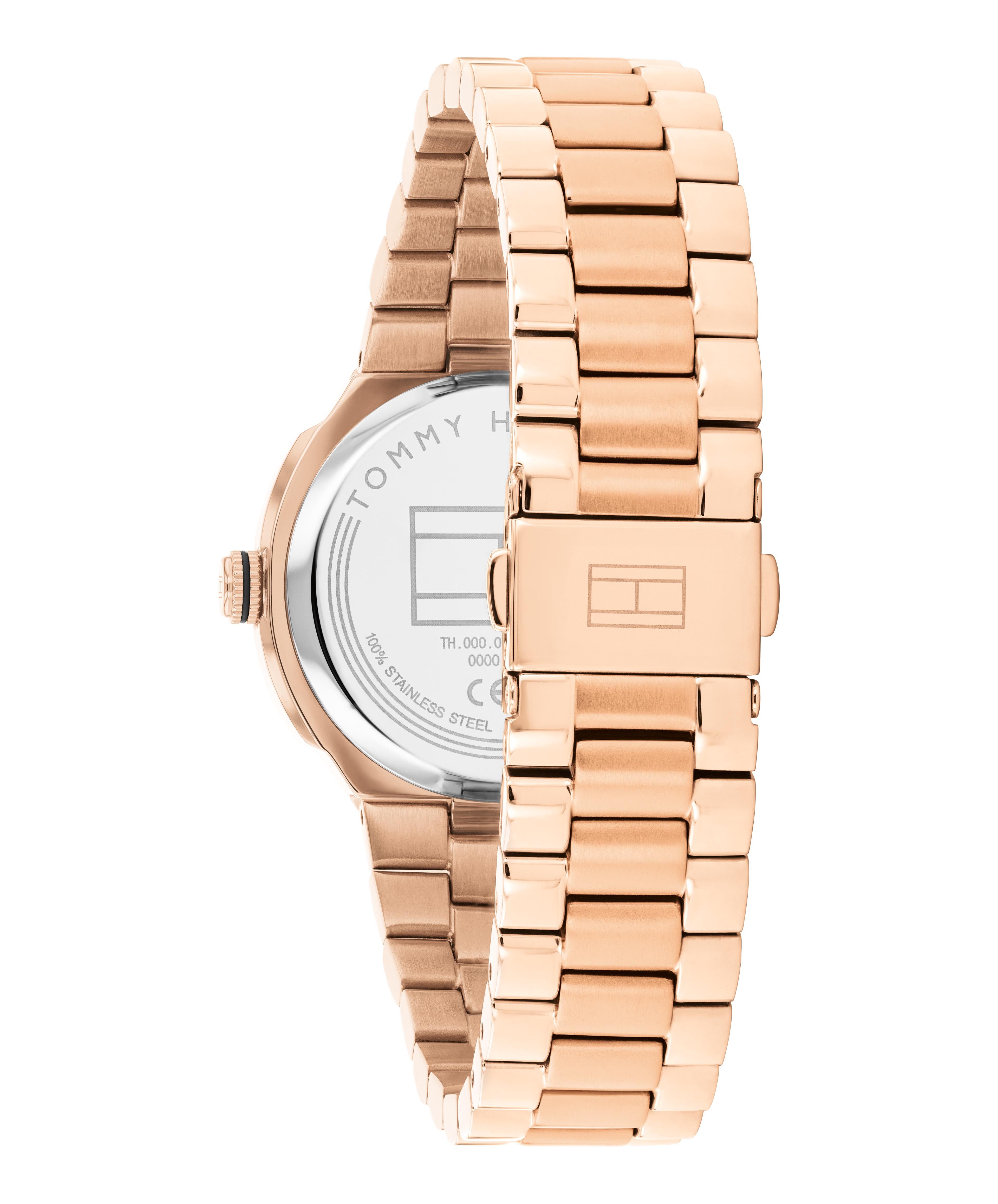 Tommy Hilfiger Quarzuhr Georgia 1782821, Armbanduhr, Damenuhr, Edelstahlarmband, analog
