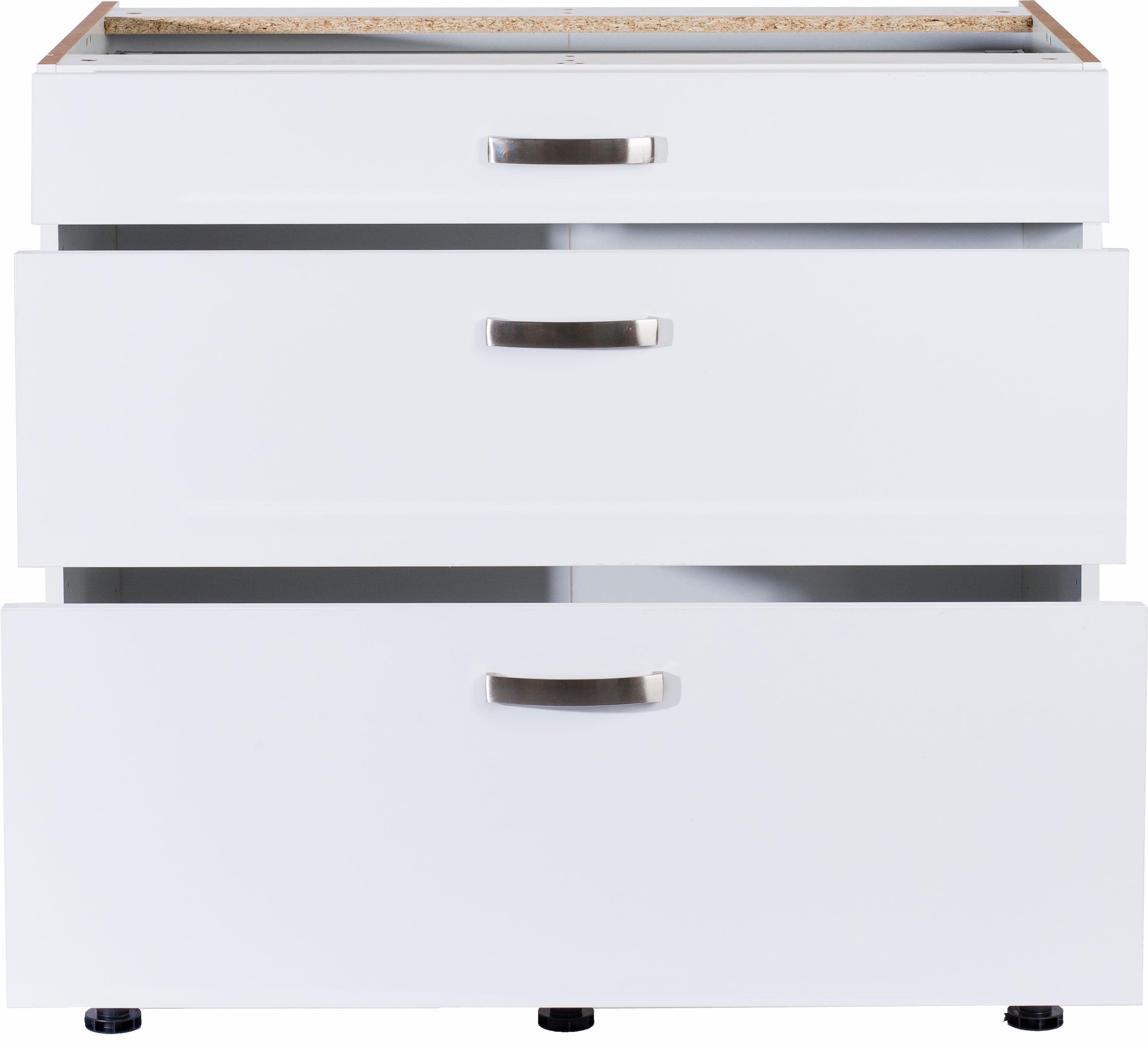 KOCHSTATION Unterschrank KS-Cara Breite 90 cm, mit Vollauszügen und Soft-Close-Funktion