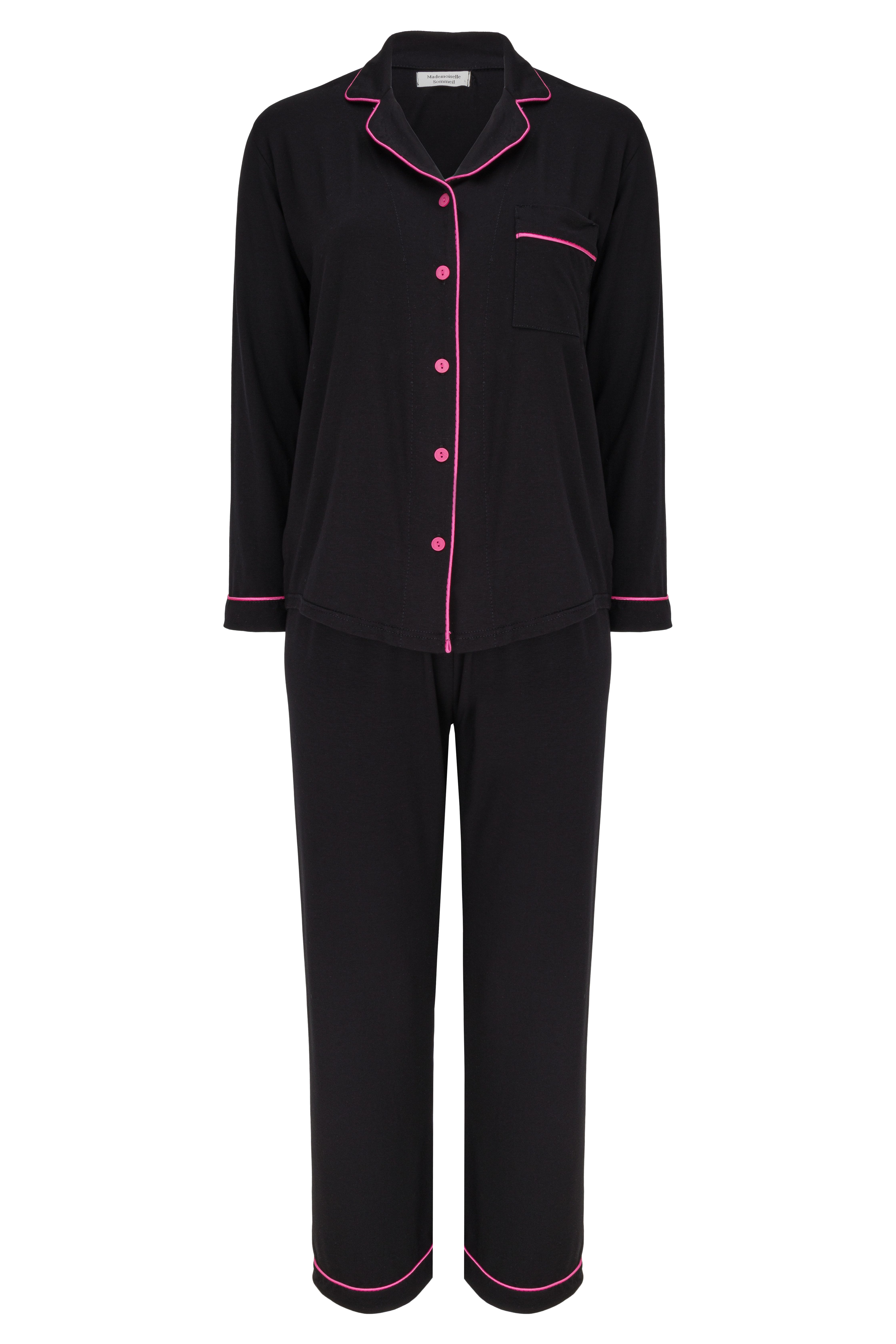 Mademoiselle Sommeil Pyjama Schlafanzug aus luxuriöser Viskose mit Knopflei günstig online kaufen