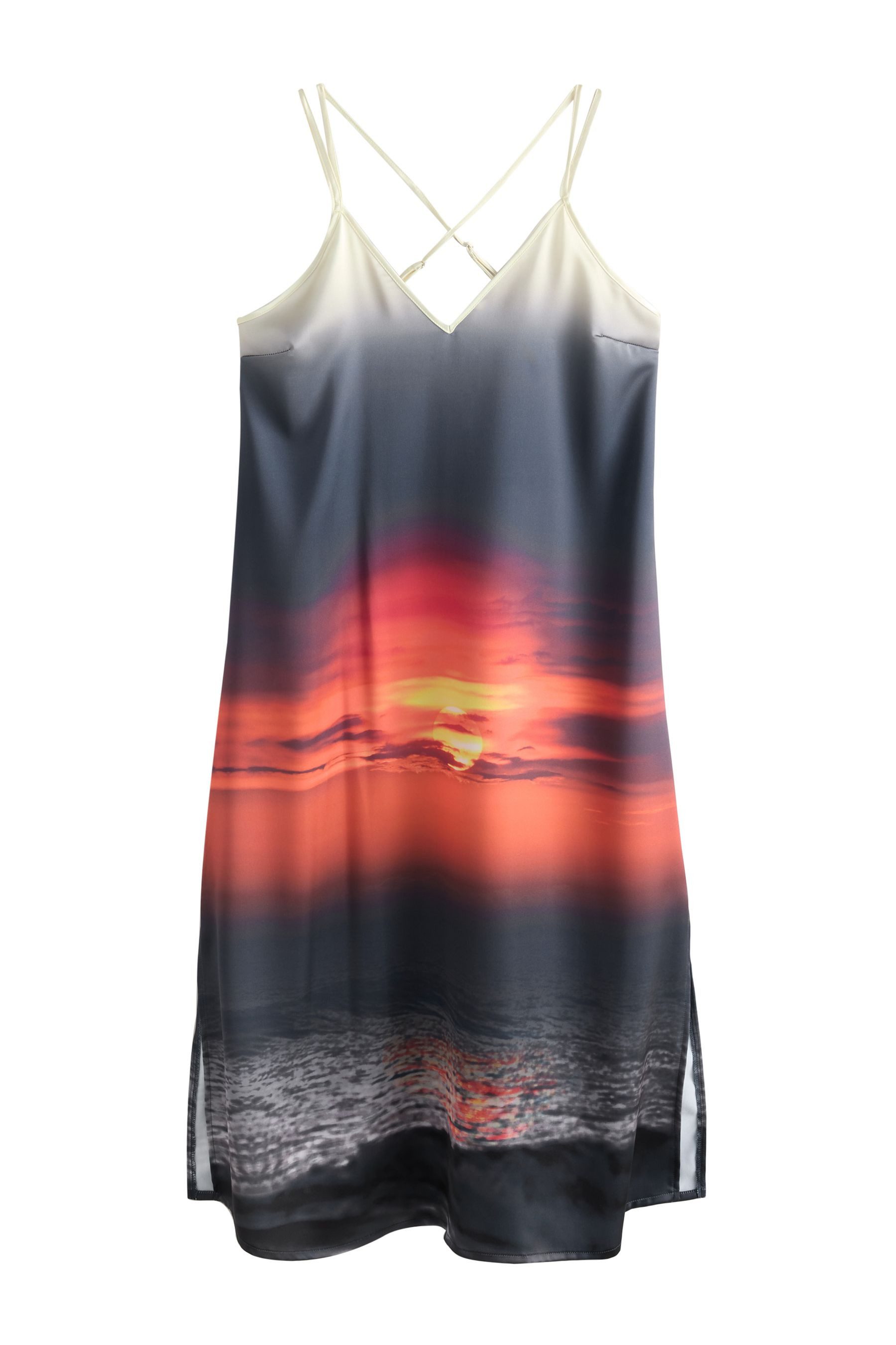 Next Nachthemd Maxi-Negligee aus Satin (1-tlg)