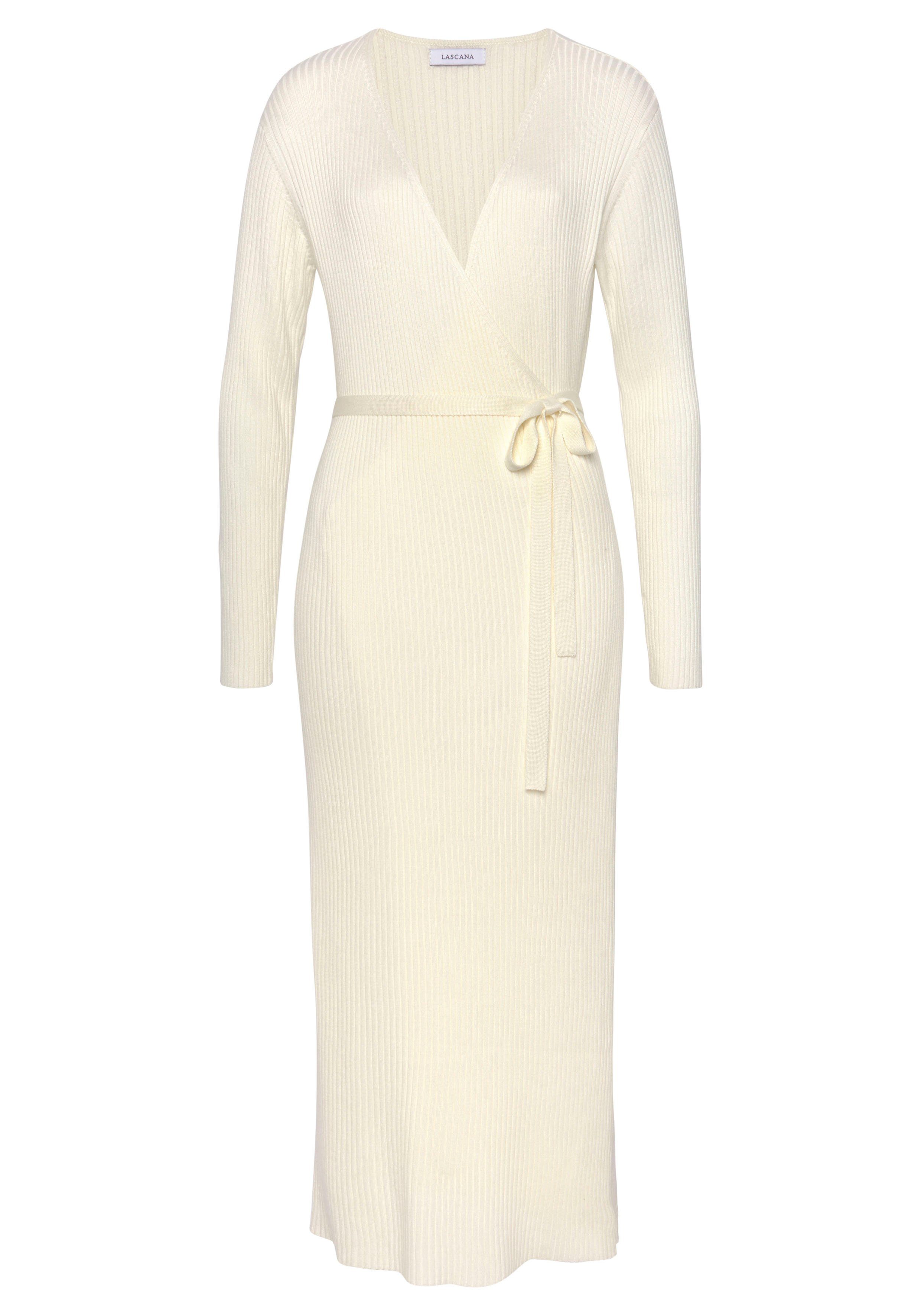 LASCANA Strickkleid Loungekleid zum wickeln mit günstig online kaufen