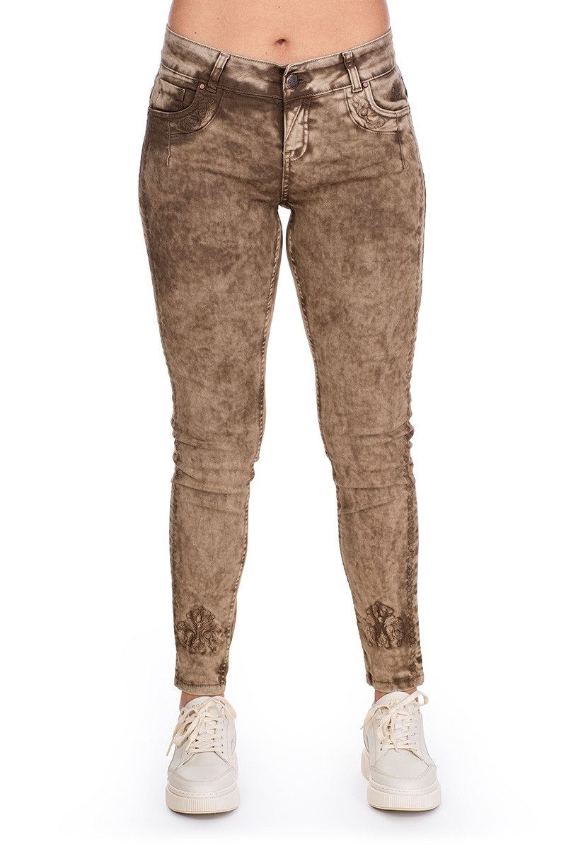 Hangowear Trachtenjeans Trachtenjeans Damen - HENDRINA LANG - schlamm