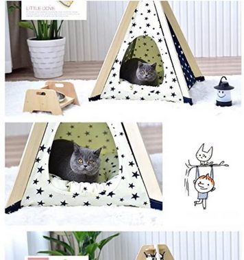 Hundematte Hause und Zelt mit Spitze für Hund oder Haustier, abnehmbar und waschbar mit Matraze