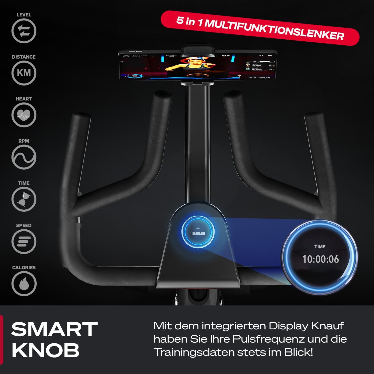 Sportstech Speedbike sBike Lite, LED-Funktion & App Support, Innovatives Speedbike