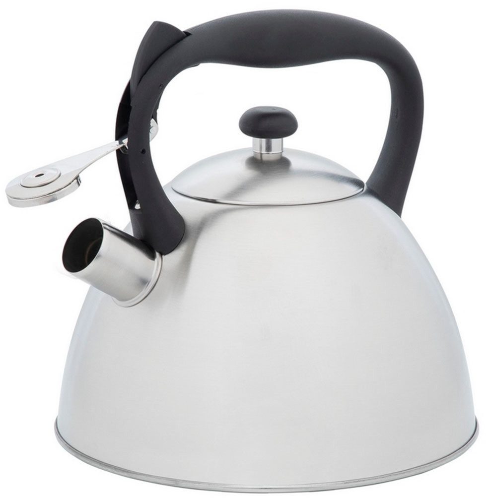 RESTO Kitchenware Wasserkessel Gemini, Flötenkessel 3 l mit wärmespeicherndem Boden im Geschenkkarton, Edelstahl (1-tlg), mit ergonomischem, wärmeableitenden Bakelit-Griff