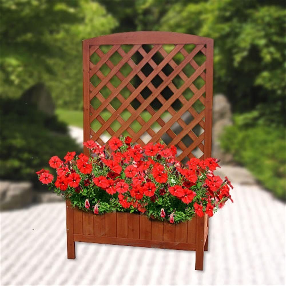 Melko Blumenkasten Rankkasten Blumenkasten Rankgitter 72x30x120 cm Rankhilfe Rankgestell (Stück), Langlebig