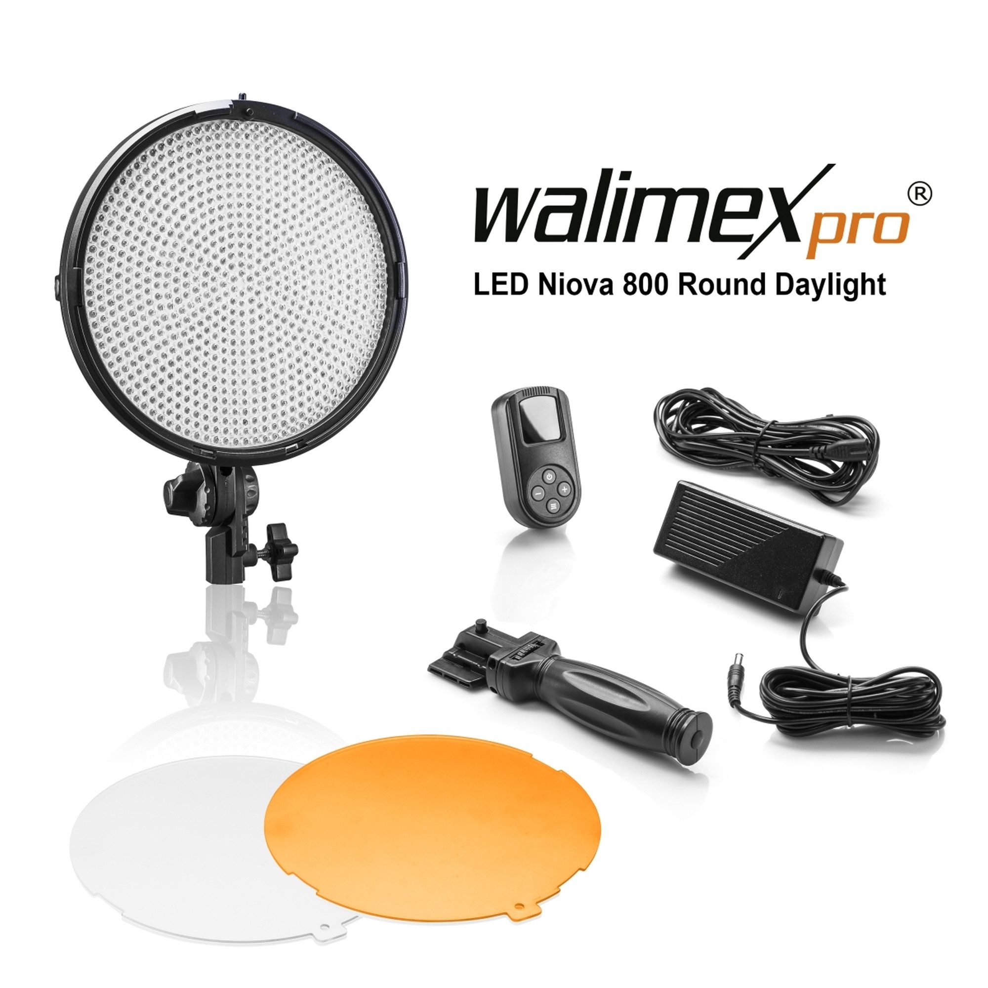 Walimex Pro LED Studiobeleuchtung LED Niova 800 Plus Round Daylight 50W