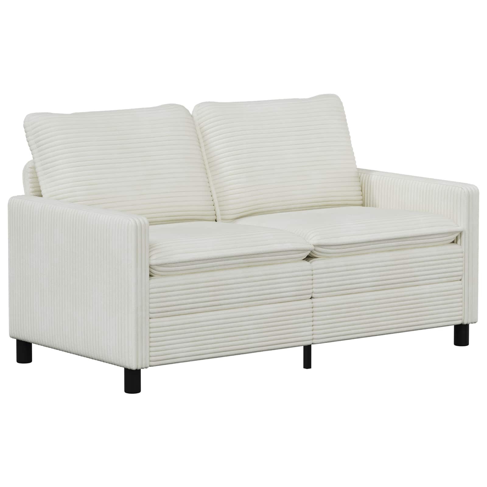 vidaXL Sofa Sofa Creme 156 x 81 x 87,5 cm Polyester, 1 Teile