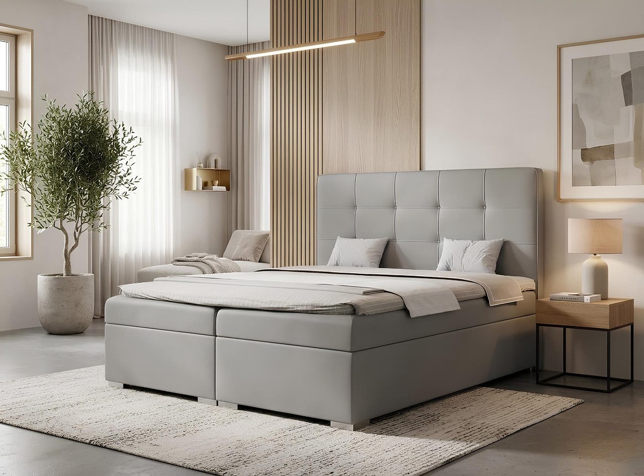 JVmoebel Boxspringbett Modern Designer Chesterfield Boxspringbett Doppelbett Sofort (1-St., Bett), Made in Europa