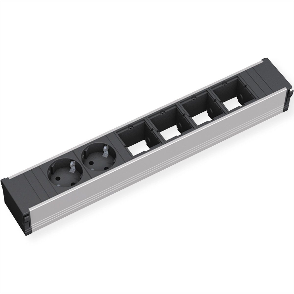 Bachmann CONI Large 2x Schutzkontakt 4x ABD Einbau-Tischsteckdosenleiste (Kabellänge 0.2 m), 912.005