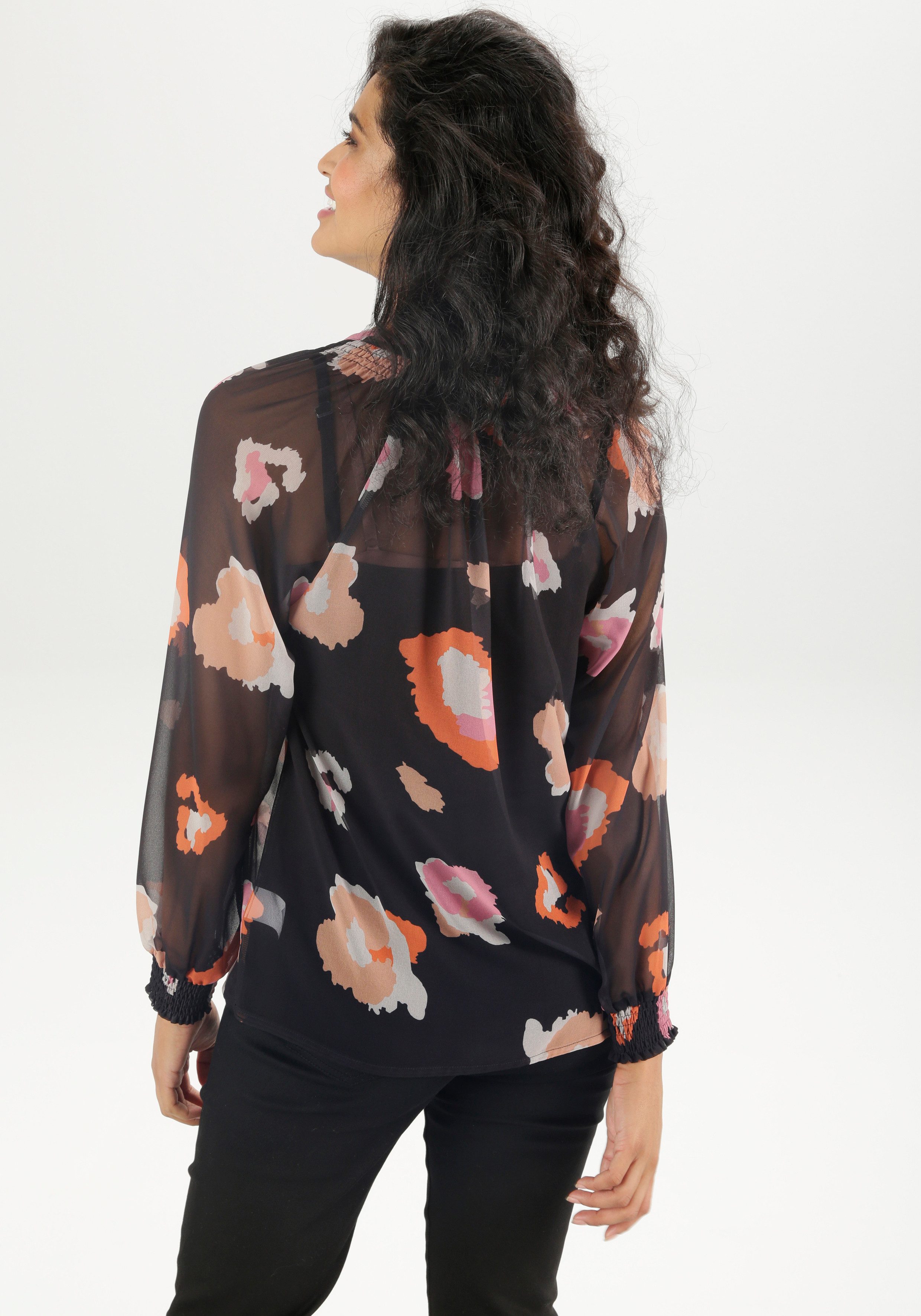 Aniston SELECTED Schlupfbluse aus transparentem Chiffon günstig online kaufen