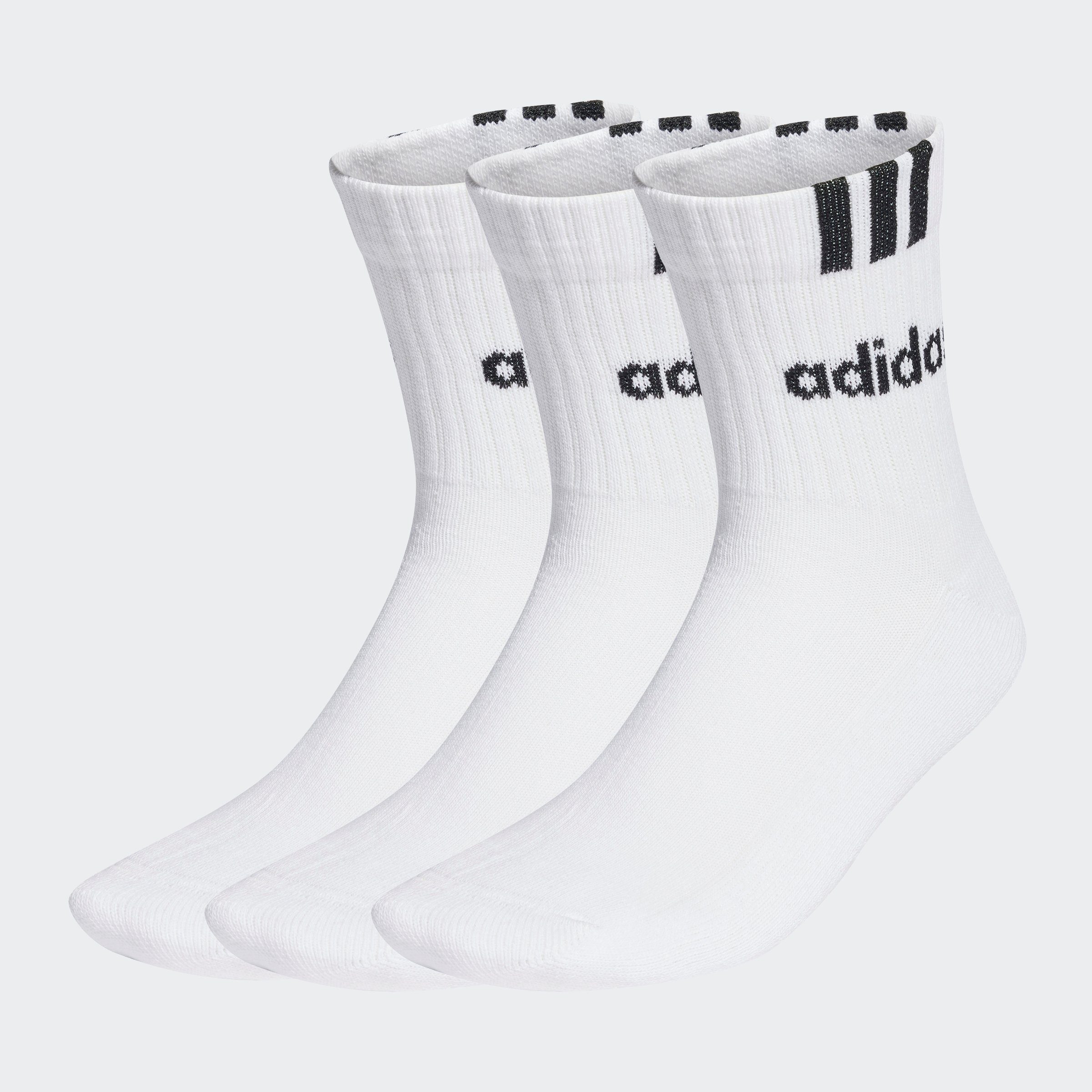 adidas Performance Funktionssocken 3STREIFEN LINEAR HALFCREW CUSHIONED SOCKEN, 3 PAAR (3-Paar)