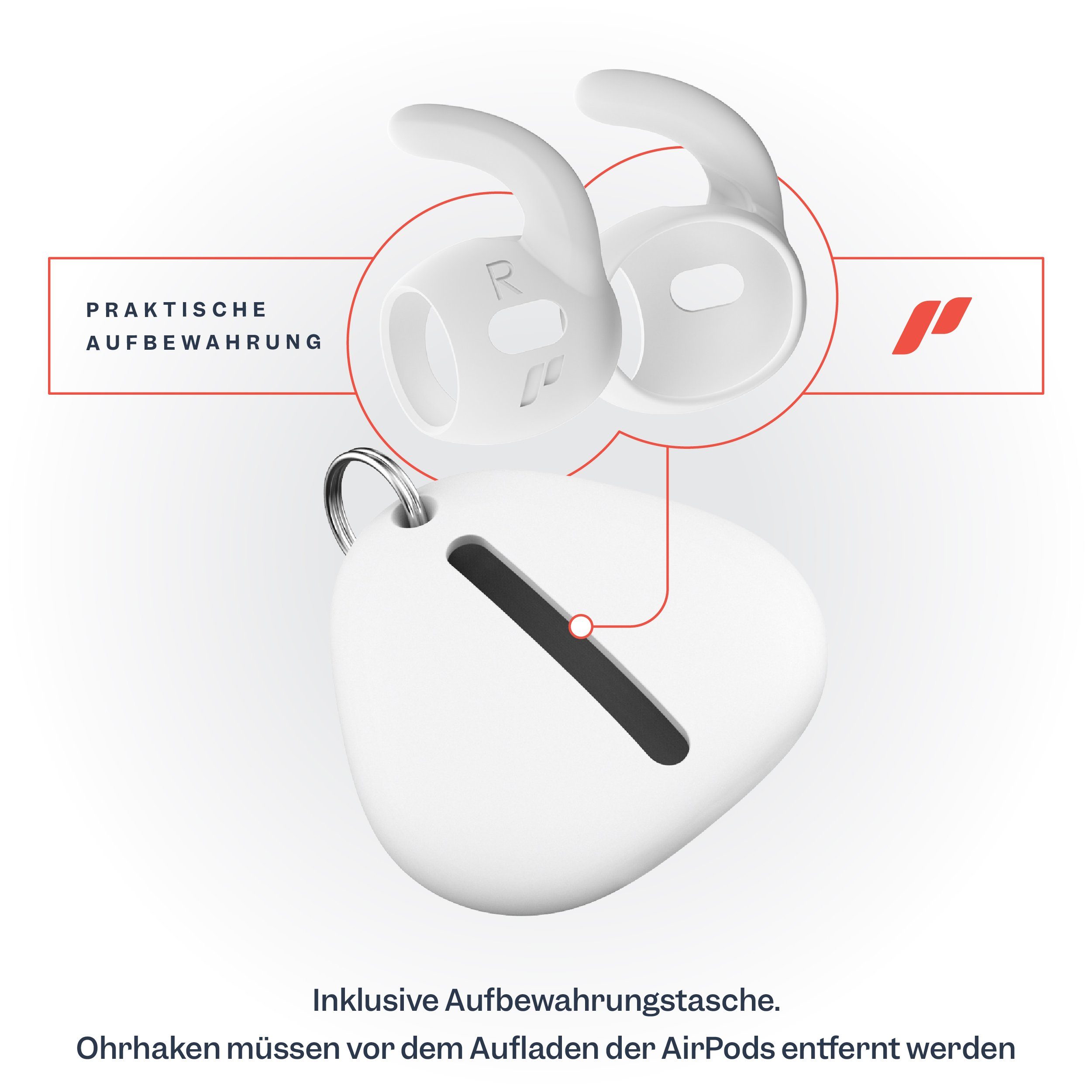 2 Pro 2) Proof AirPods (Sicherer Pro für Apple AirPods Ohrbügel Ohrhaken Labs für Ohrpolster Halt