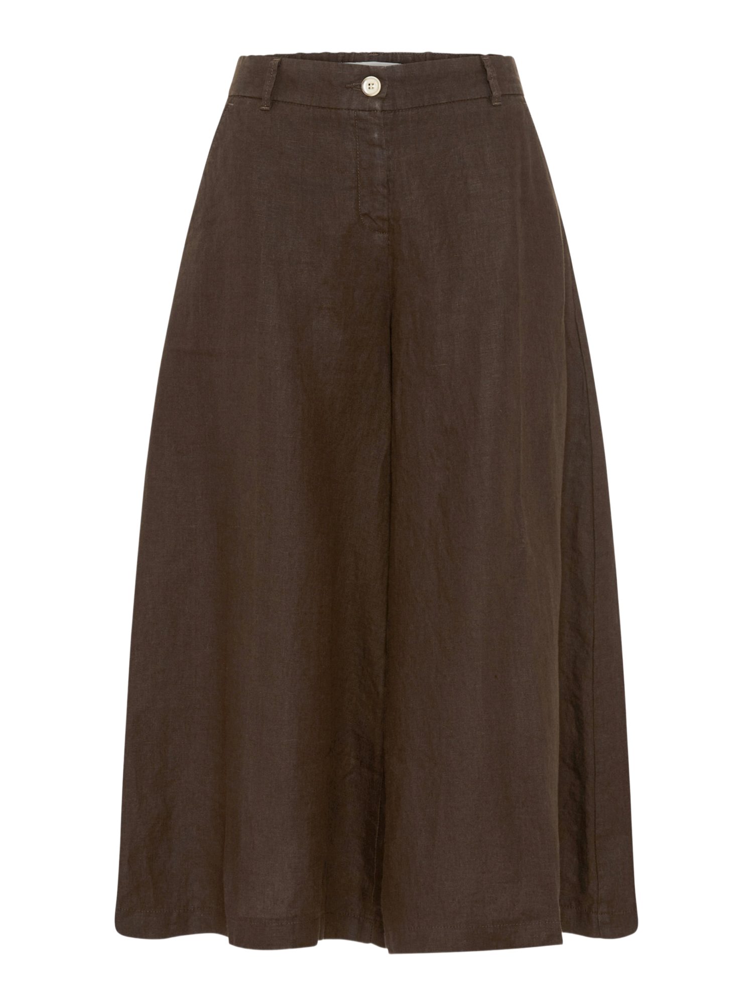 Brax Stretch-Hose braun,Casual,Leinen,Unifarben,Wide Leg,Mittel