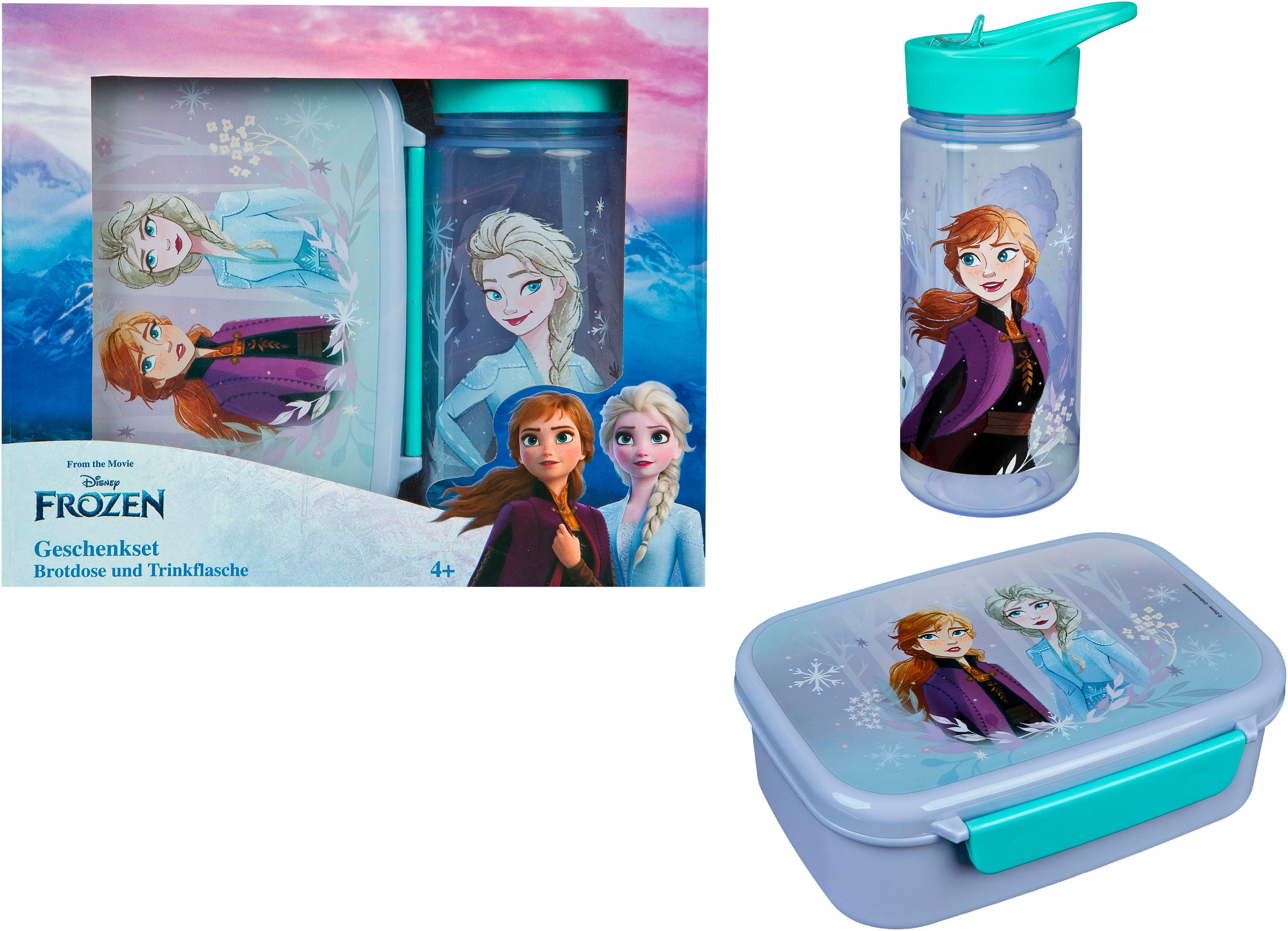 Scooli Lunchbox Frozen, Kunststoff, (Set, 2-tlg), mit Trinkflasche