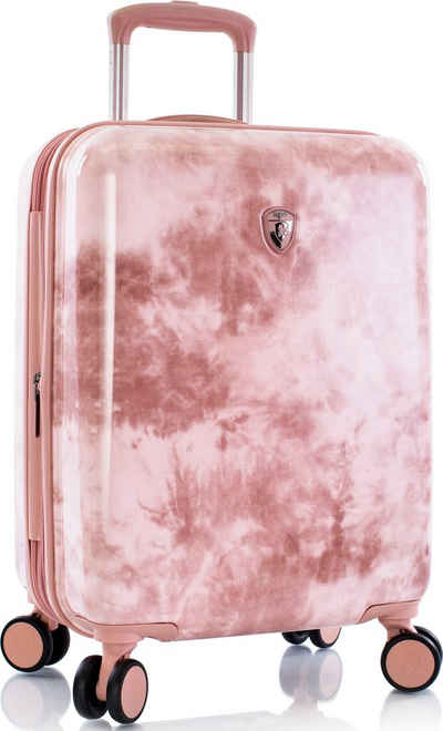 Heys Hartschalen-Trolley Tie-Dye pink, 53 cm, 4 Rollen, Hartschalen-Koffer Handgepäck-Koffer TSA Schloss Volumenerweiterung