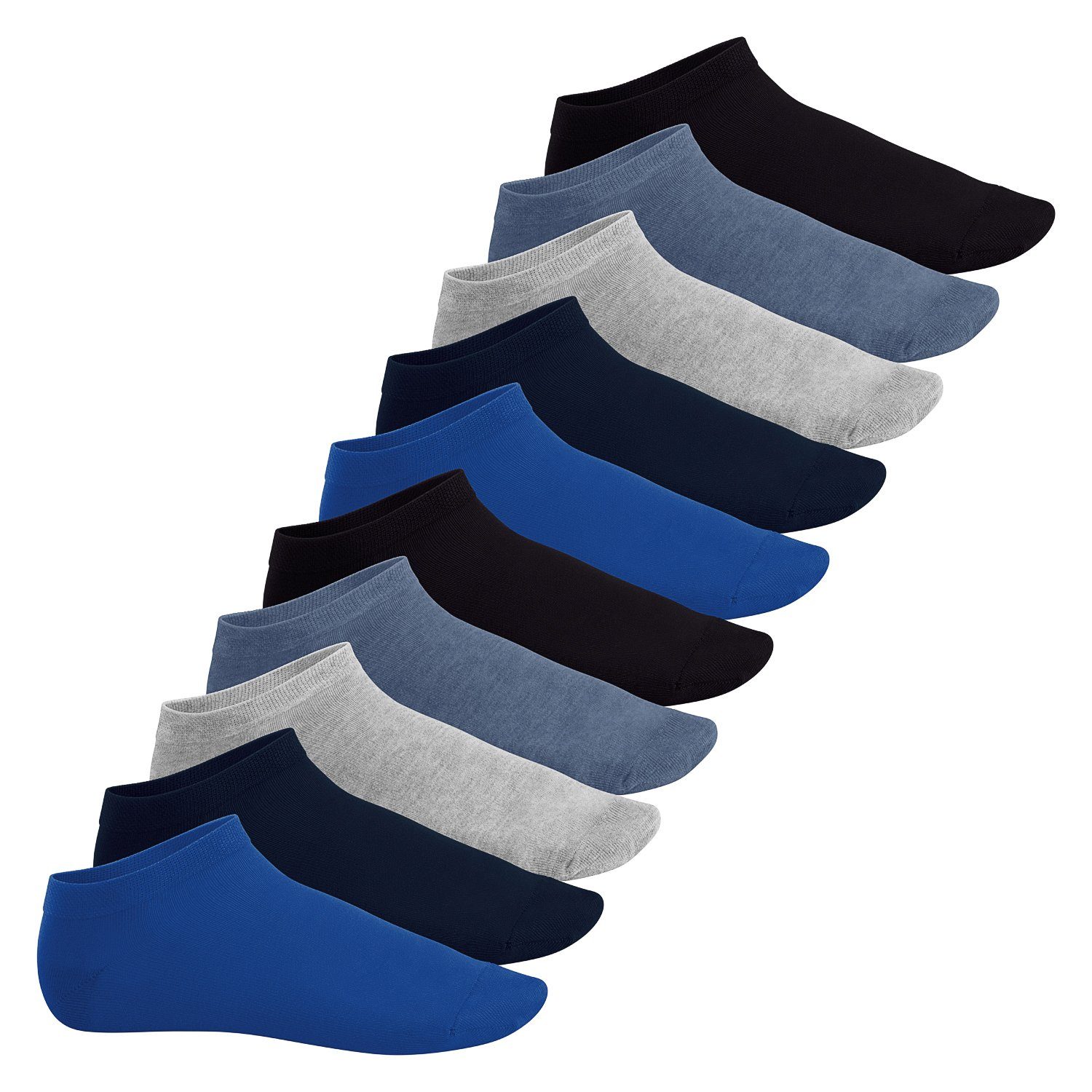 Footstar Füßlinge Sneak It! Damen & Herren Sneakersocken (10/20 Paar) kurze Socken Jeanstöne