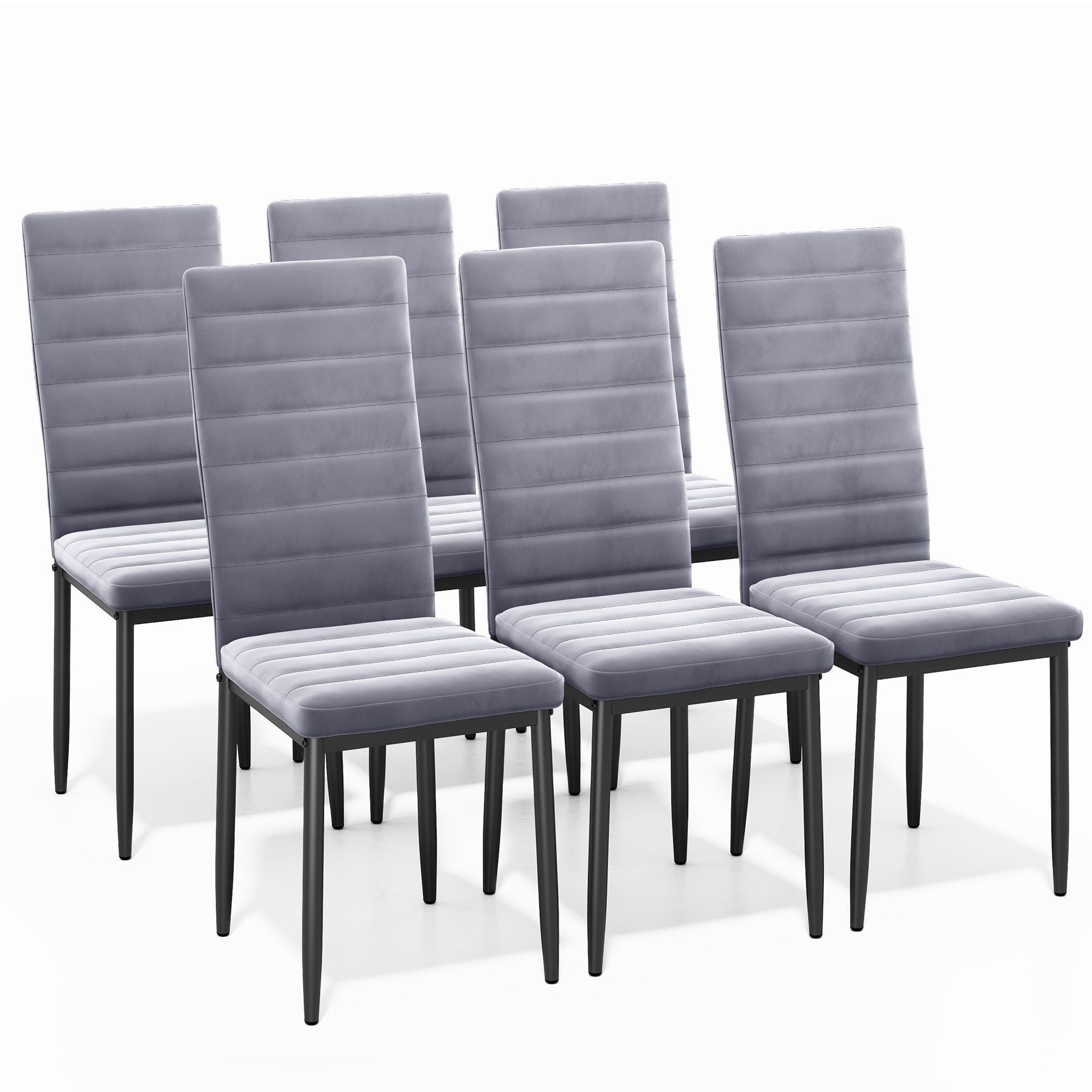 Bealife Esszimmerstuhl Küchenstuhl 6er Set, Samt günstig online kaufen