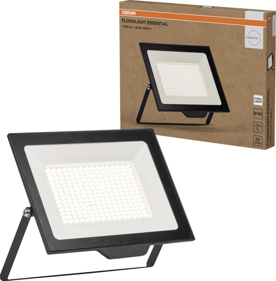 Osram Außen-Wandleuchte Osram Außenleuchte Floodlight Essential 150W 4000K, Inkl. Leuchtmittel, Nicht dimmbar ohne Bewegungsmelder