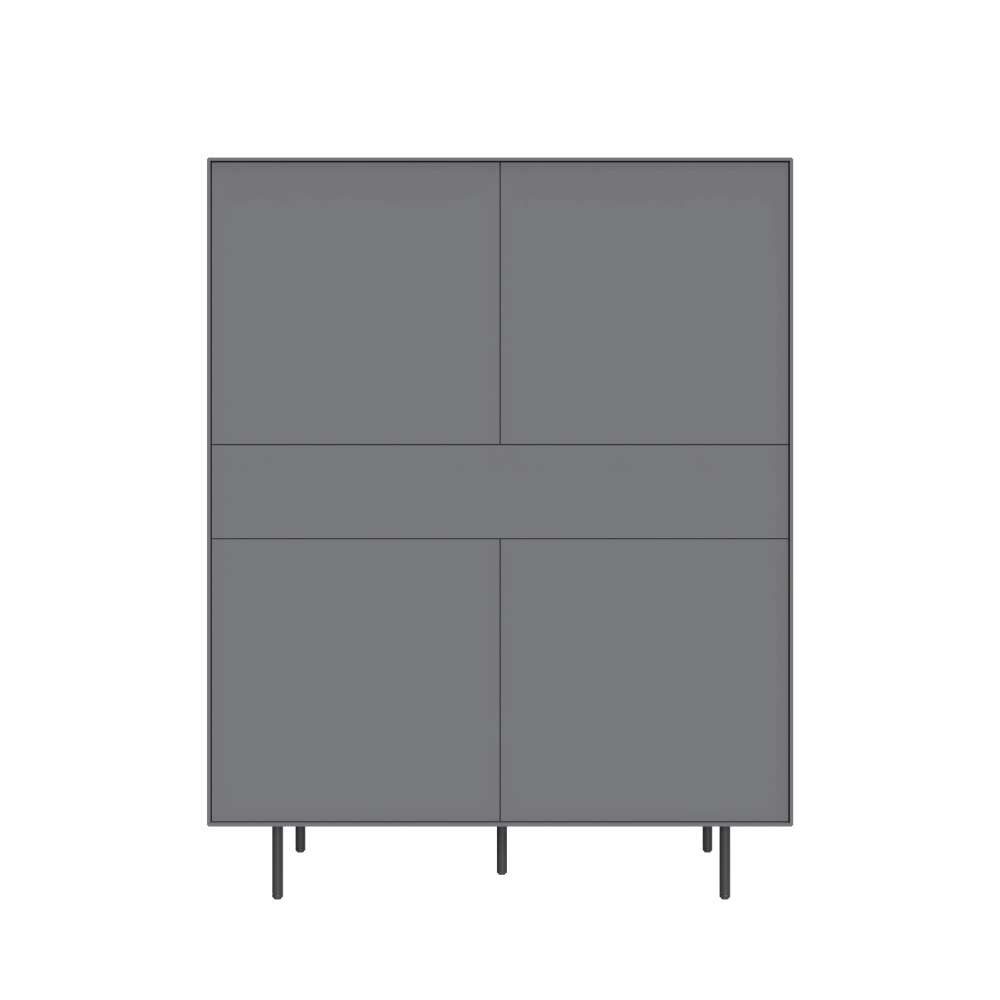 LeGer Home by Lena Gercke Highboard Essentials, Sideboard, Kommode, Anrichte, Schrank, Stauraumschrank, Breite: 111 cm, UV lackiert, Push-to-open-Funktion