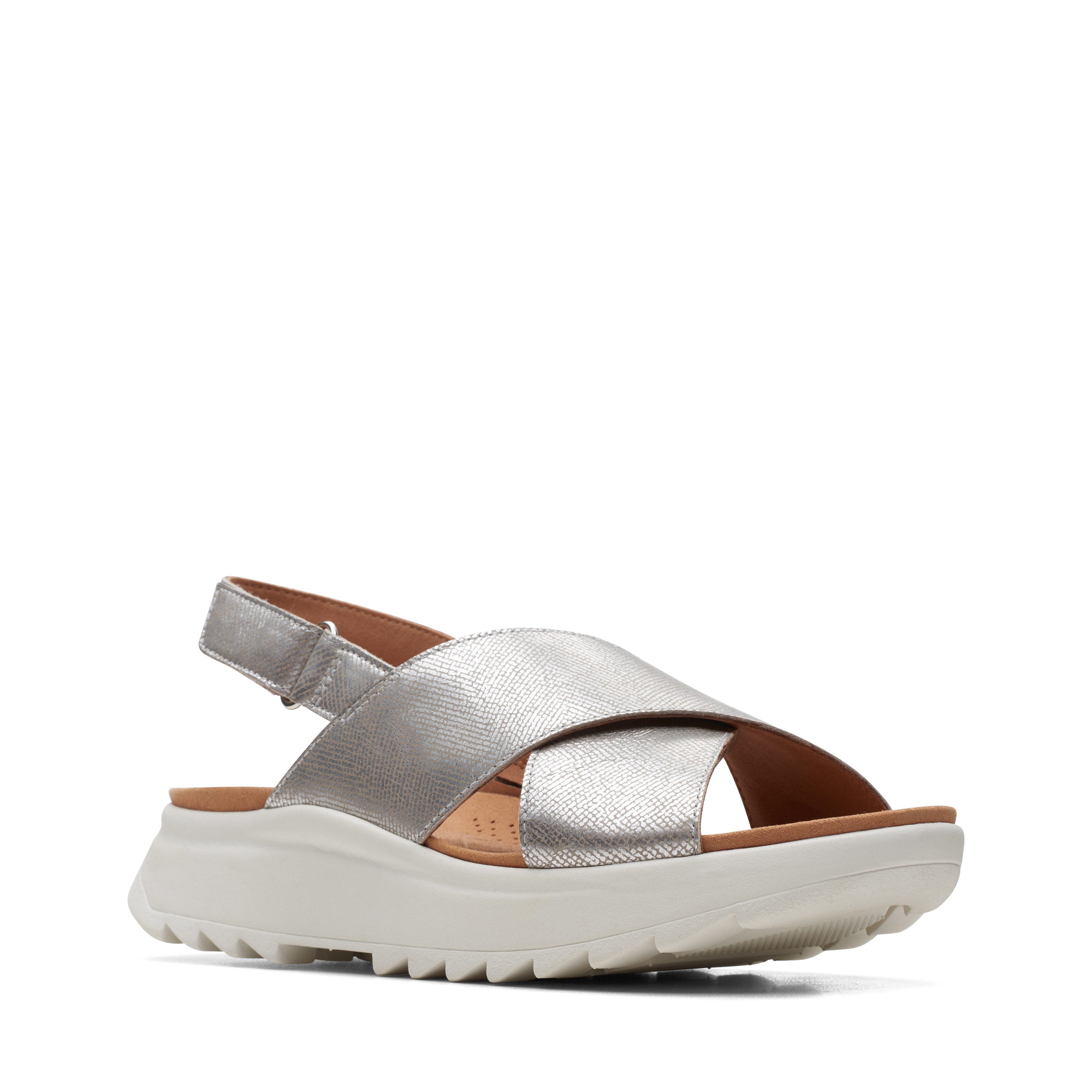 Clarks DashLite Wish Sandale, Plateausandale, Klettschuh günstig online kaufen