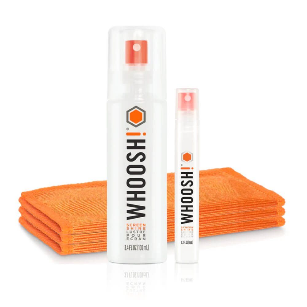 WHOOSH! Reinigungs-Set Screen Shine, Duo 100ml + 8ml + Mikrofasertuch 15x15cm