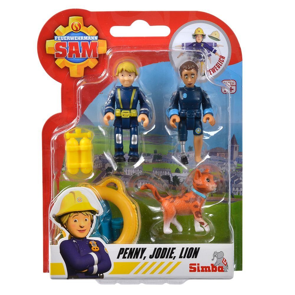 Feuerwehrmann Sam Spielfigur Penny, Jodie, Lion Spiel-Figuren Set Feuerwehrmann Sam Simba