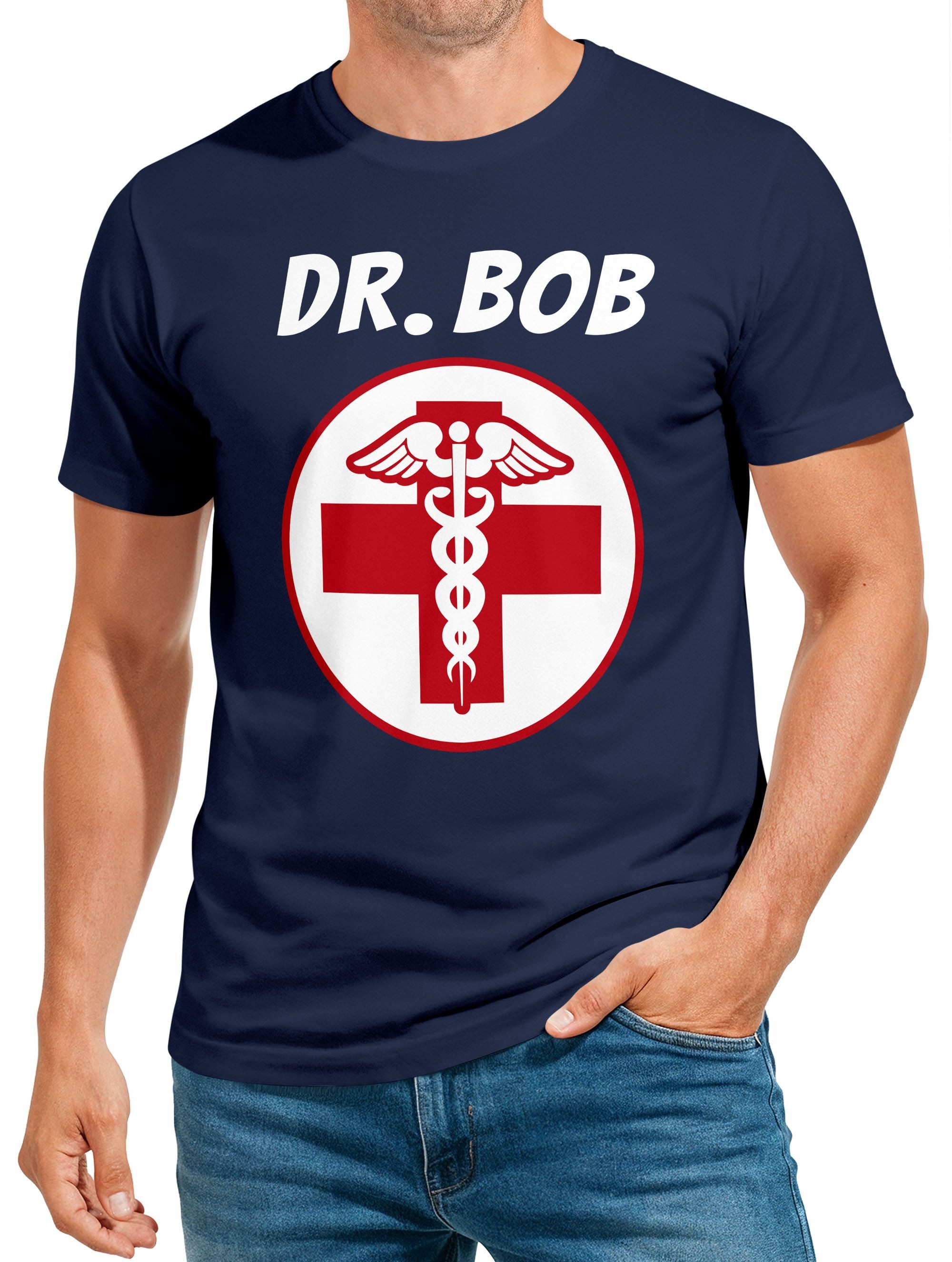 MoonWorks Print-Shirt Herren T-Shirt Fasching Karneval Arzt Dr Bob Kostüm F günstig online kaufen