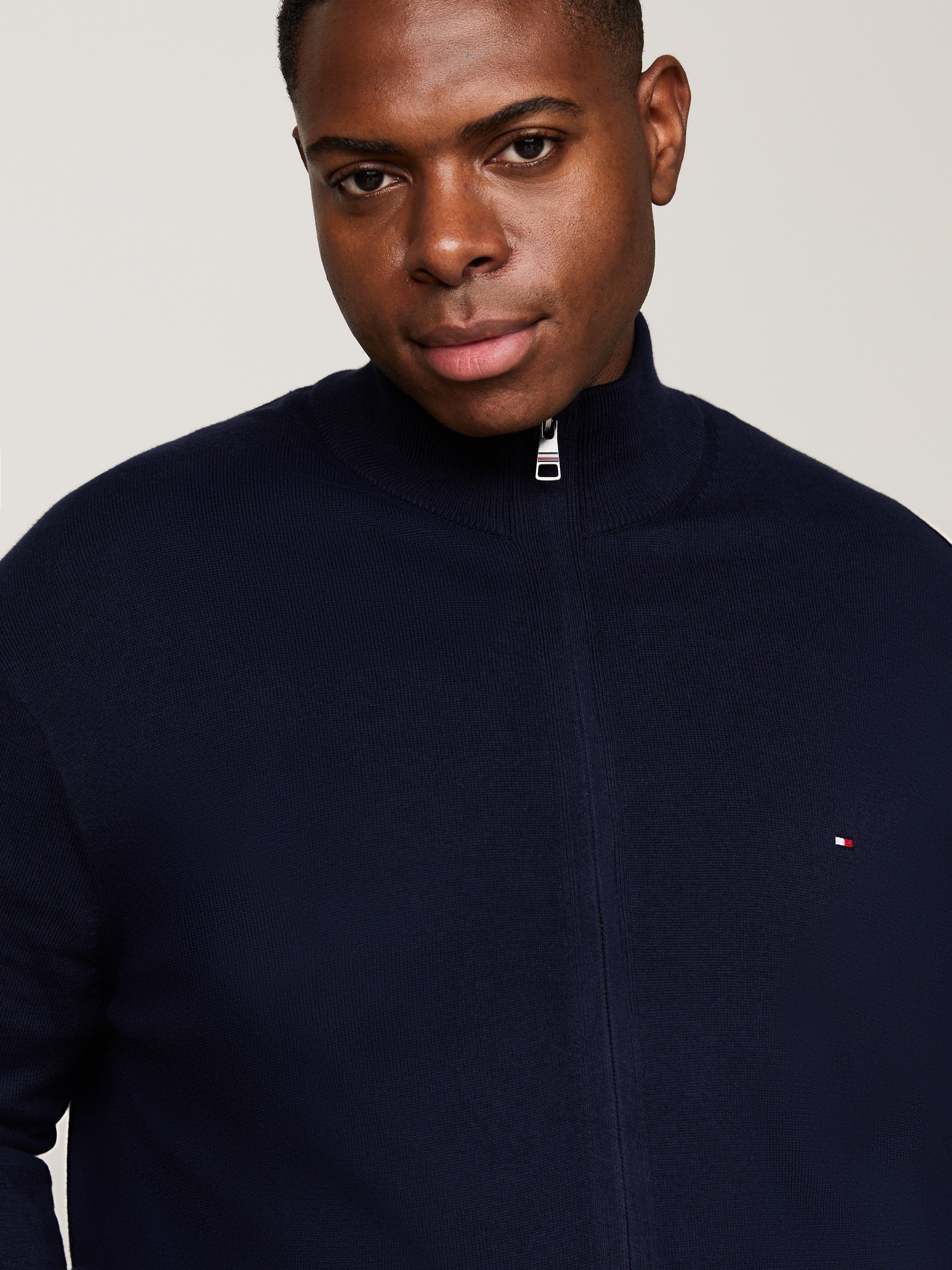 Tommy Hilfiger Big & Tall Cardigan BT-PIMA ORG CTN CASHMERE ZTHRU-B günstig online kaufen