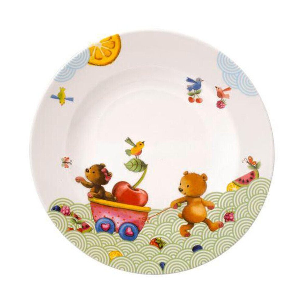 Villeroy & Boch Speiseteller Kinderteller flach 22 cm Hungry as a Bear, (1 St), Kinderteller flach, Ø21,5cm, Premium Porcelain, bunt