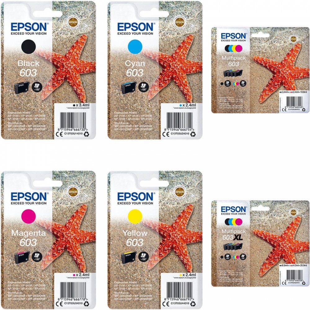 Epson Epson 603 Tintenpatrone schwarz - Original Zubehör Nachfülltinte (für Für Epson, x, Hohe Seitenreichweite)