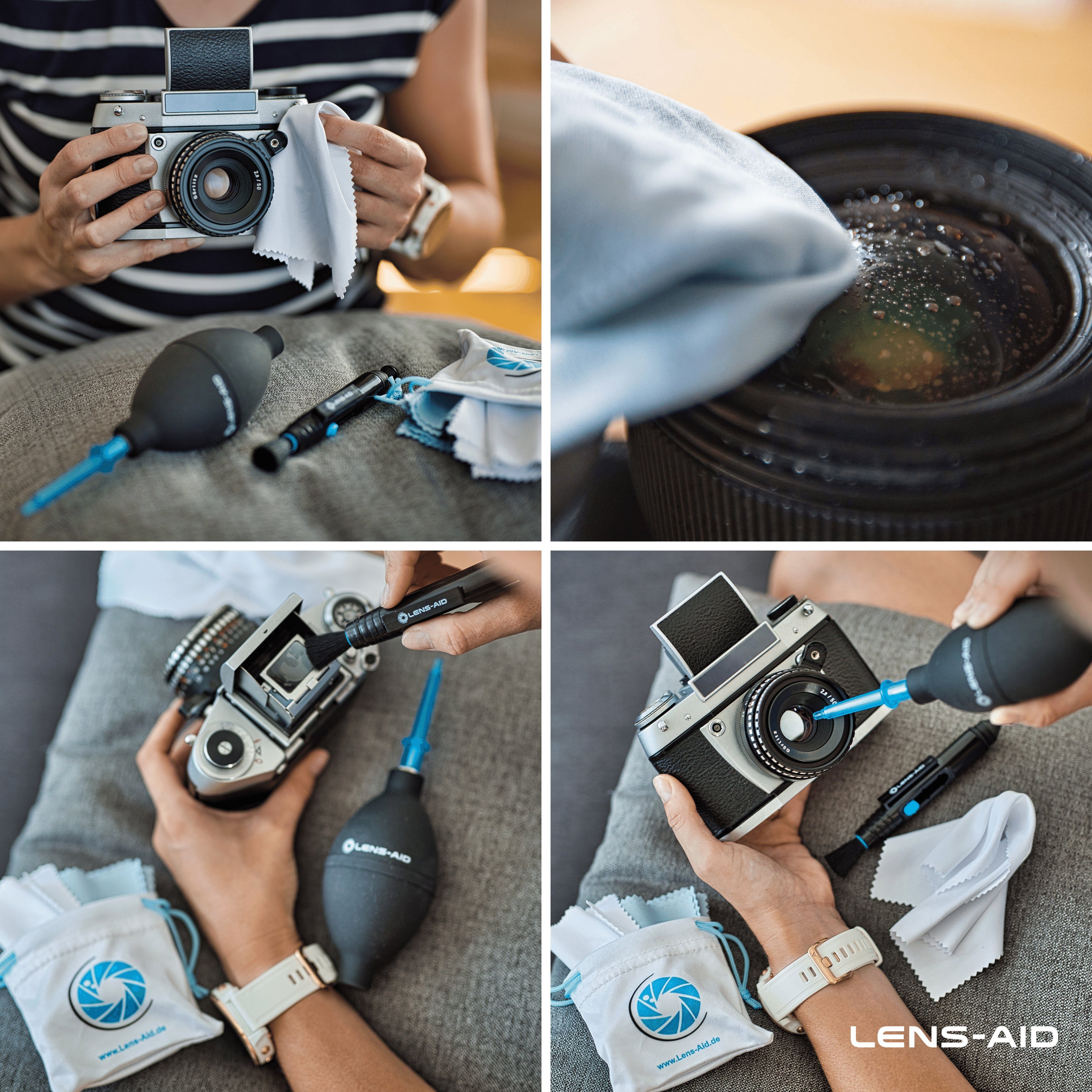 Kamerazubehör-Set Objektiv, Lens-Aid wechselbare Tastatur, Reinigung zwei (3 Power-Blasebalg Großer zur Düsen tlg), Kamera, von