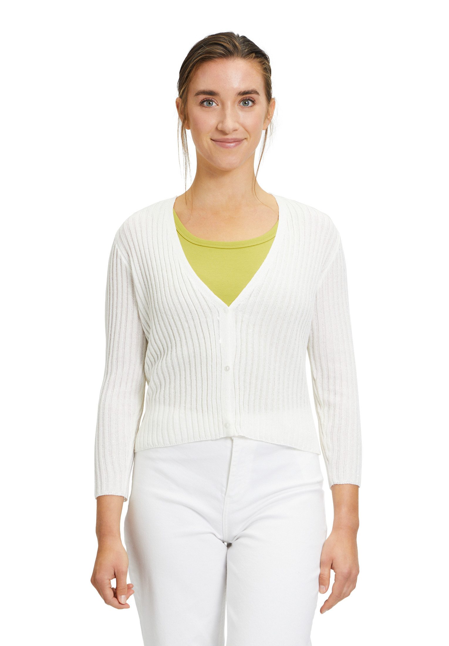 Cartoon Strickjacke Cartoon Shirtjacke langarm (1-tlg) Material