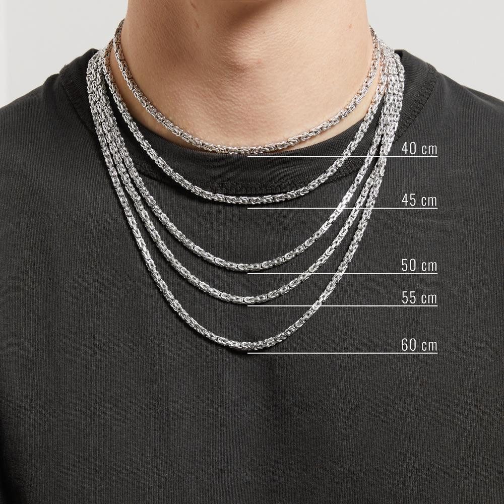 JEWLIX Königskette Anlaufgeschützte Königskette 925er Silber für Herren 3 mm KK0030-RH