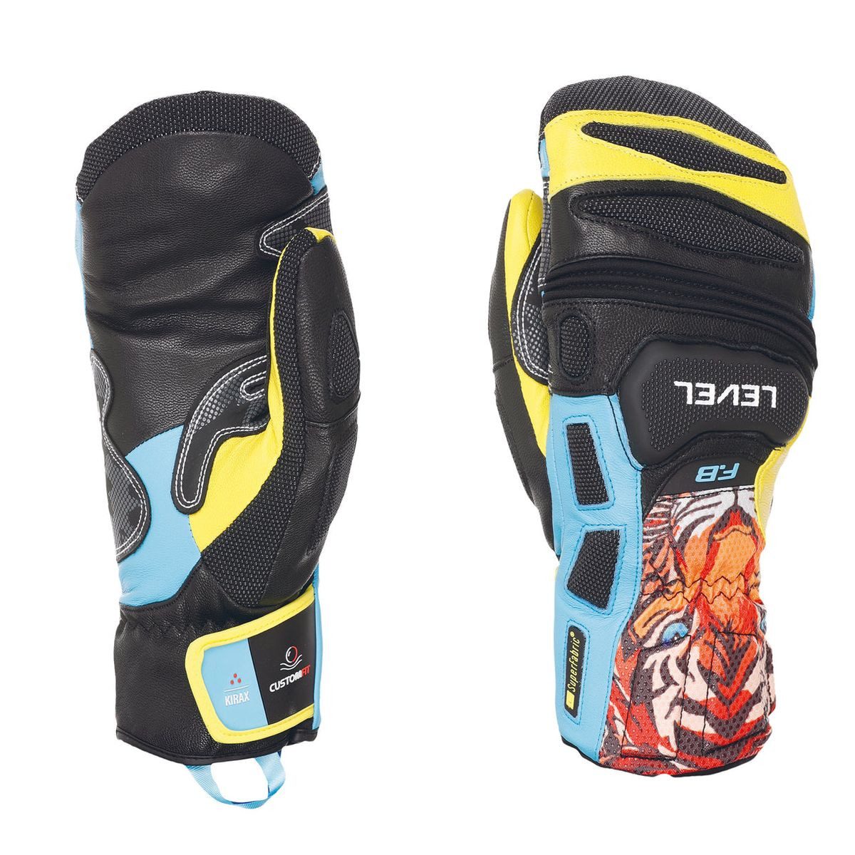 Level Skihandschuhe SQ CF Mitten Unisex-Fäustlinge mit extra Wärme, wasserdicht und ideal für