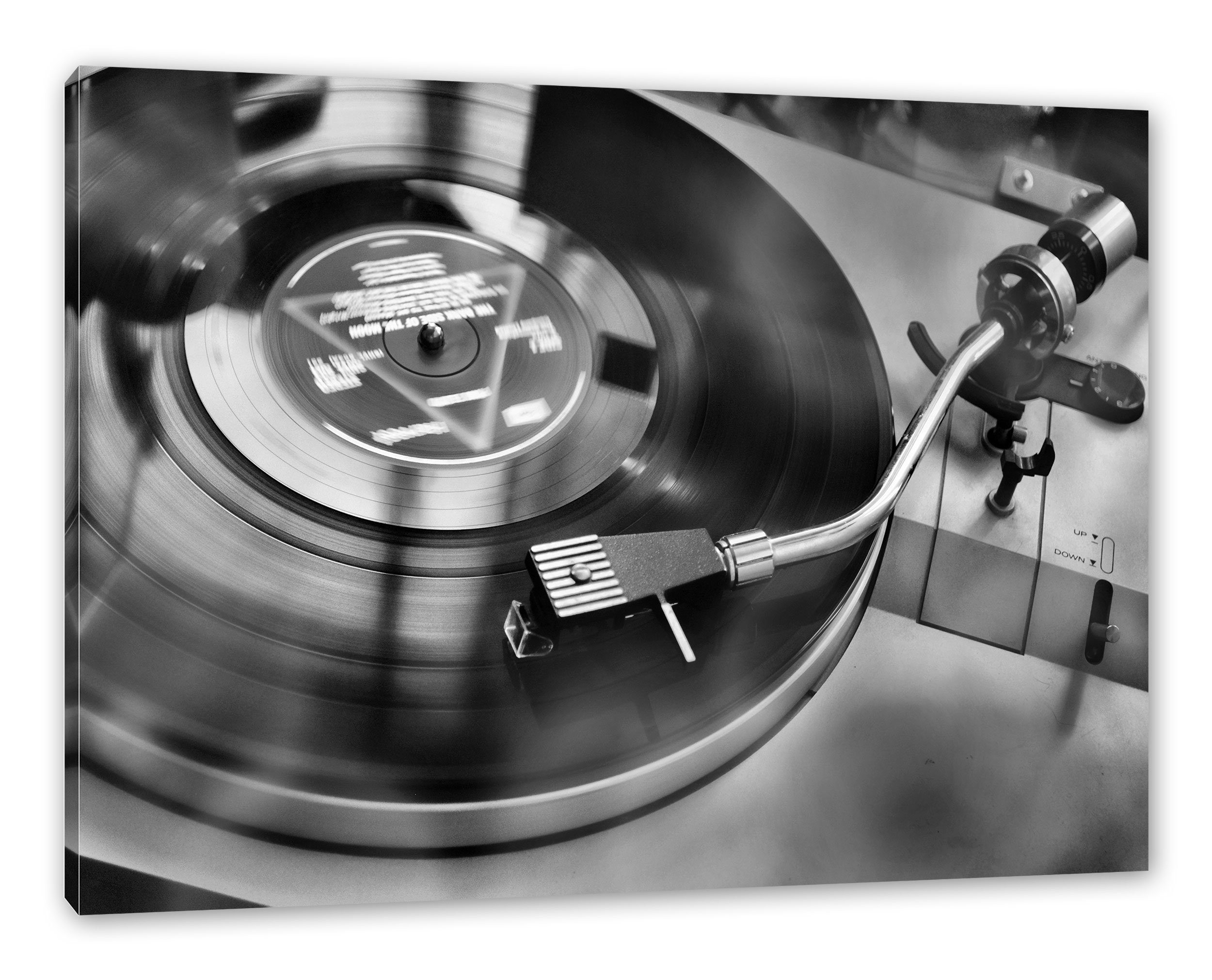 Pixxprint Leinwandbild Schallplatte, Schallplatte (1 St), Leinwandbild fertig bespannt, inkl. Zackenaufhänger