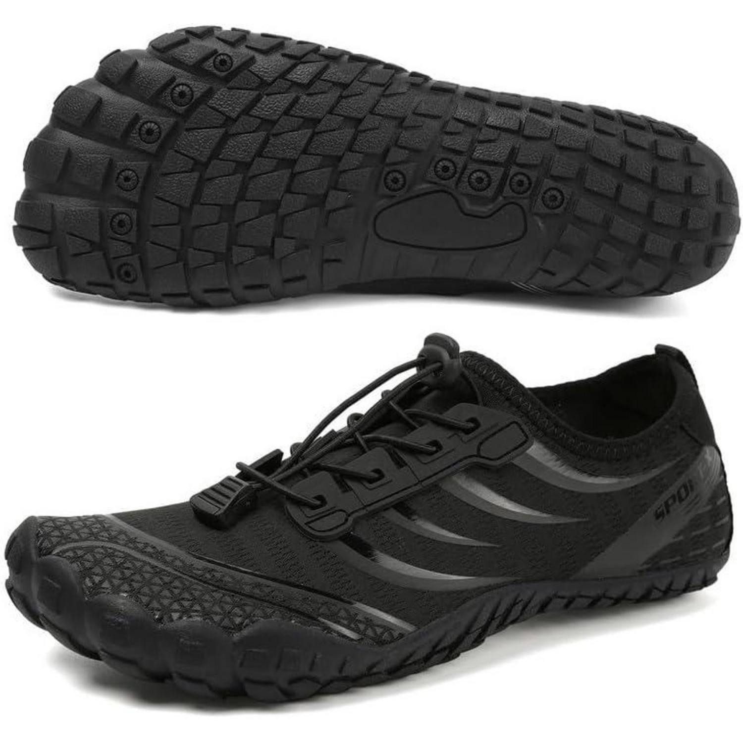 Barfußschuhe Herren Wasserschuhe Aquaschuhe Strandschuhe 41 EU Schwarz Wasserschuh