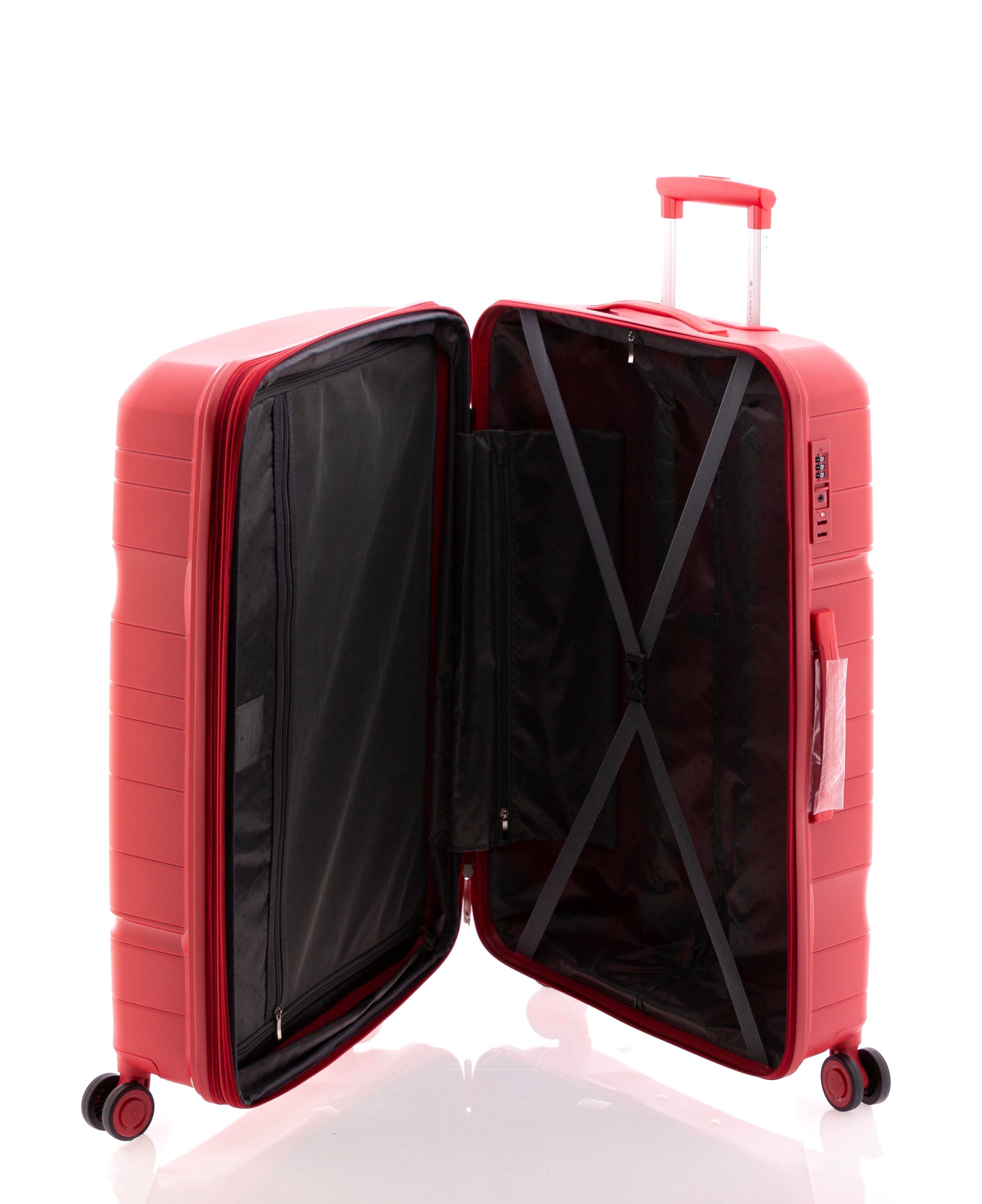 GLADIATOR Hartschalen-Trolley Koffer XL - 77 cm, 4 Rollen, TSA-Schloss, Dehnfalte, div. Farben