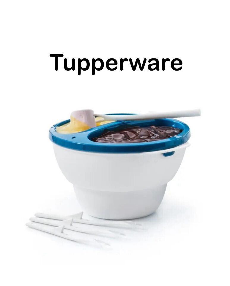 TUPPERWARE Servierschale Tupperware C169 Micro Servier & Dip türkis Schokofondue, gekühlte Dips
