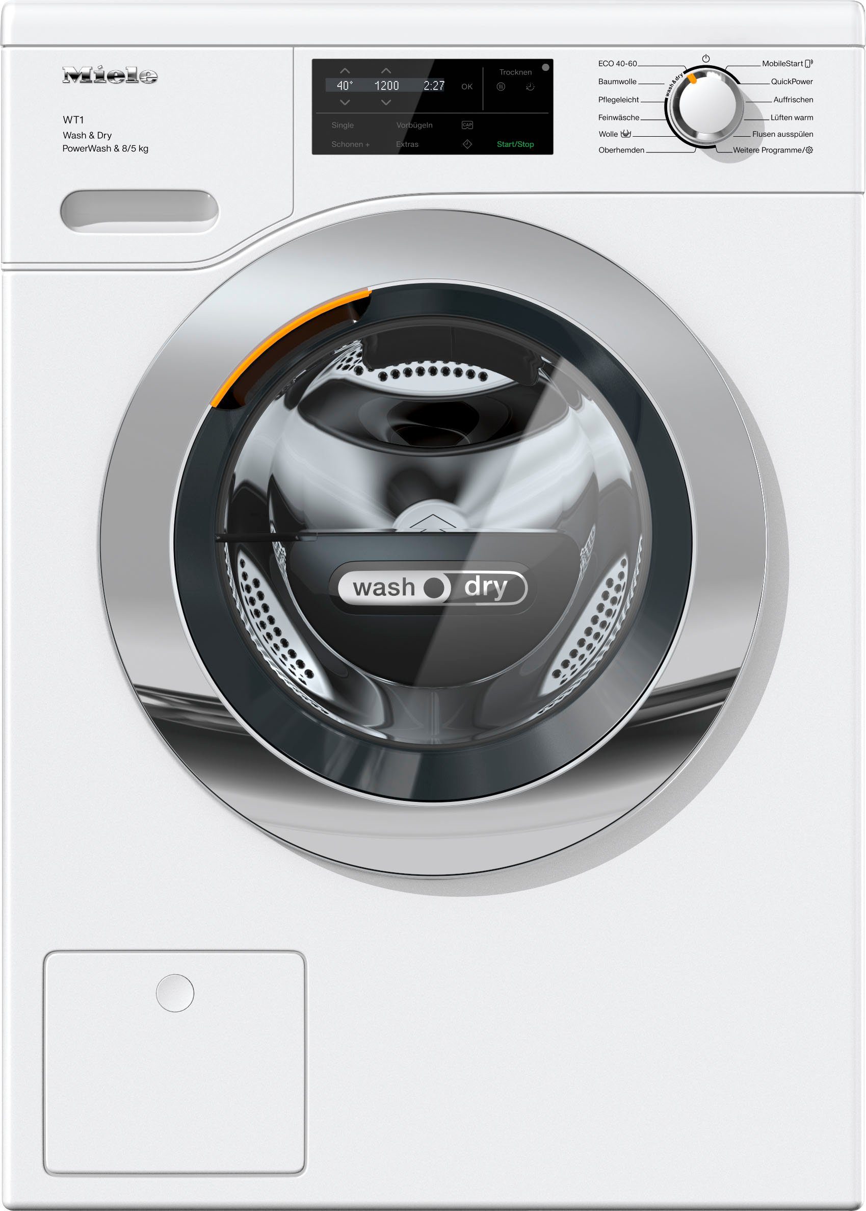 Miele Waschtrockner WTI360 WPM PWash 8/5 kg, 8 kg, 5 kg, 1600 U/min, Getestet auf 20 Jahre perfekte Wäschepflege, 25 Jahre Motorgarantie