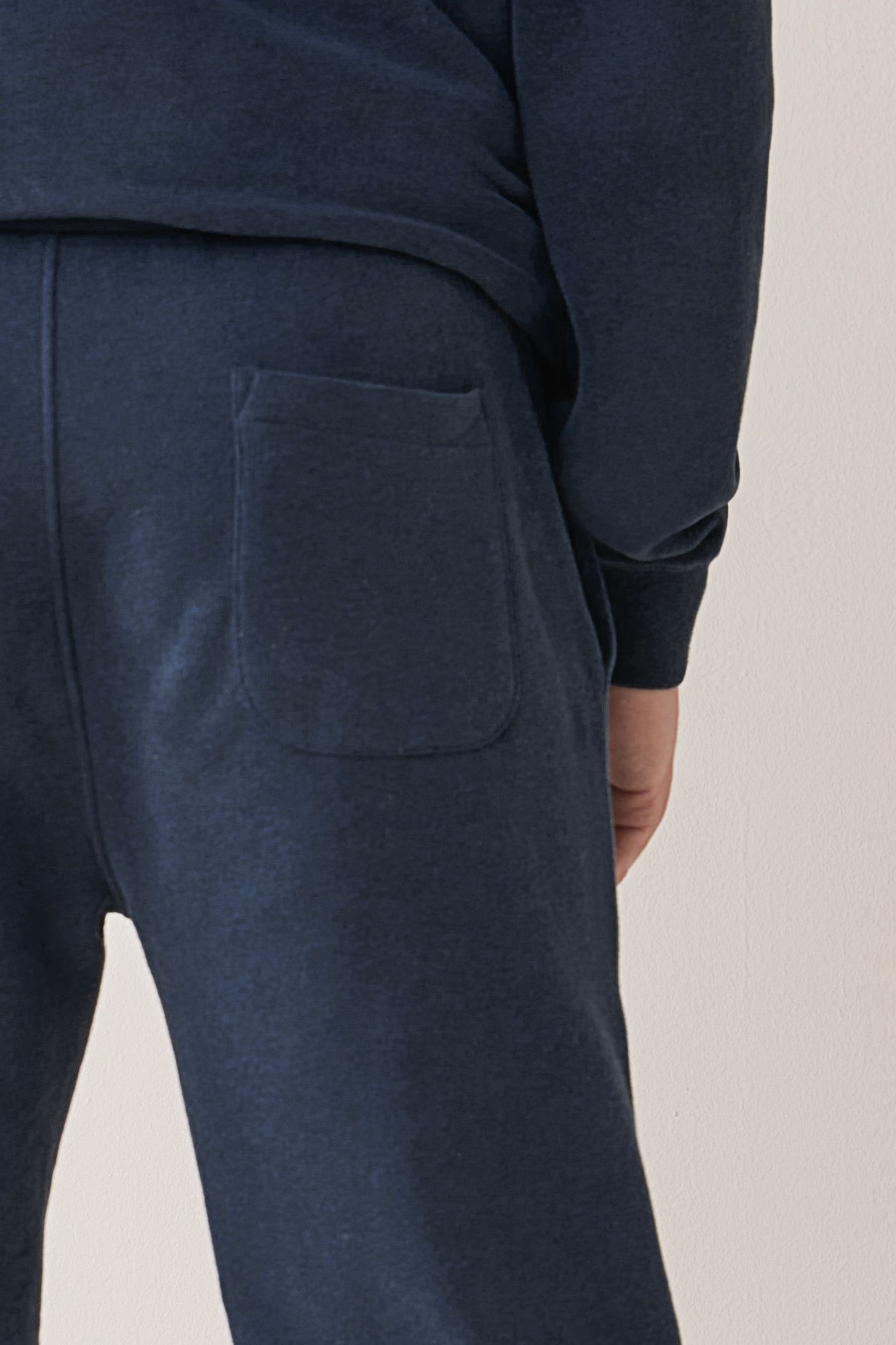 Bündchen Loungewear Jogginghose Blue Next – mit Navy Jogginghose (1-tlg)