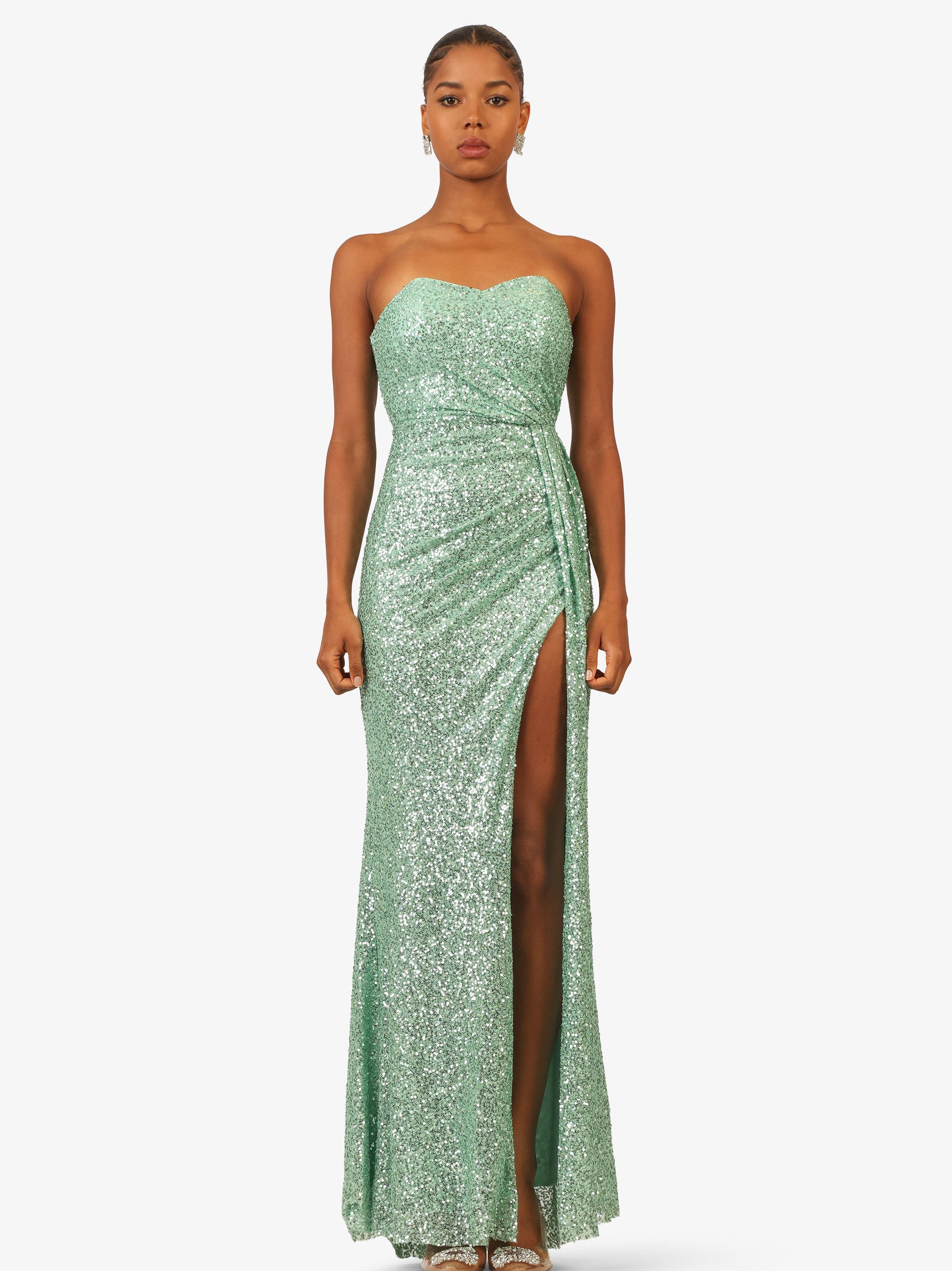 Kraimod Abendkleid mit Schnürung und Beinschlitz günstig online kaufen