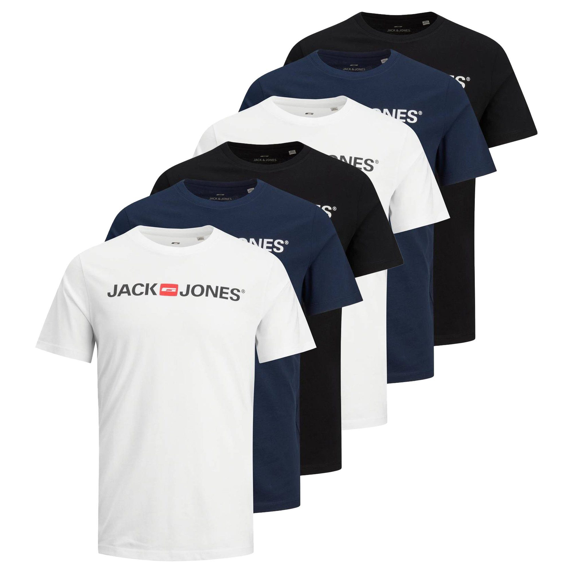 T-Shirt Herren T-Shirt 6er Pack Baumwolle