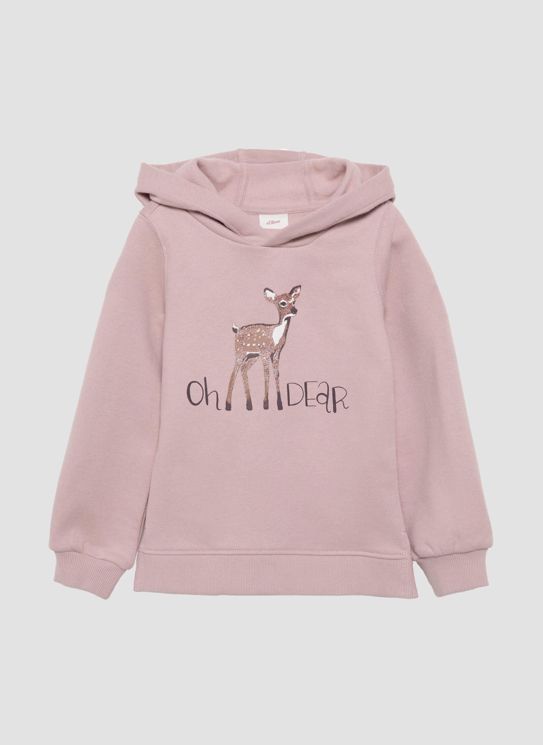 s.Oliver Sweatshirt Sweatshirt Wärmendes Kapuzen-Sweatshirt mit Glitzerprin günstig online kaufen