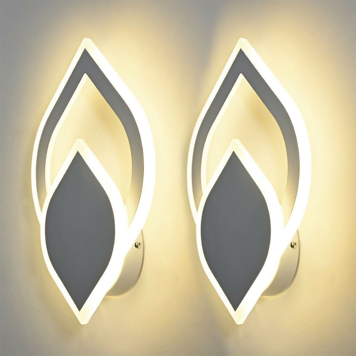 oyajia Wandleuchte Modern LED Wandleuchte, Acryl Lampenschirm Einstellbarer Winkel, LED fest integriert, Warmweiß, Innen Wandlicht Flur Strahler Treppenleuchten,Warmweißes