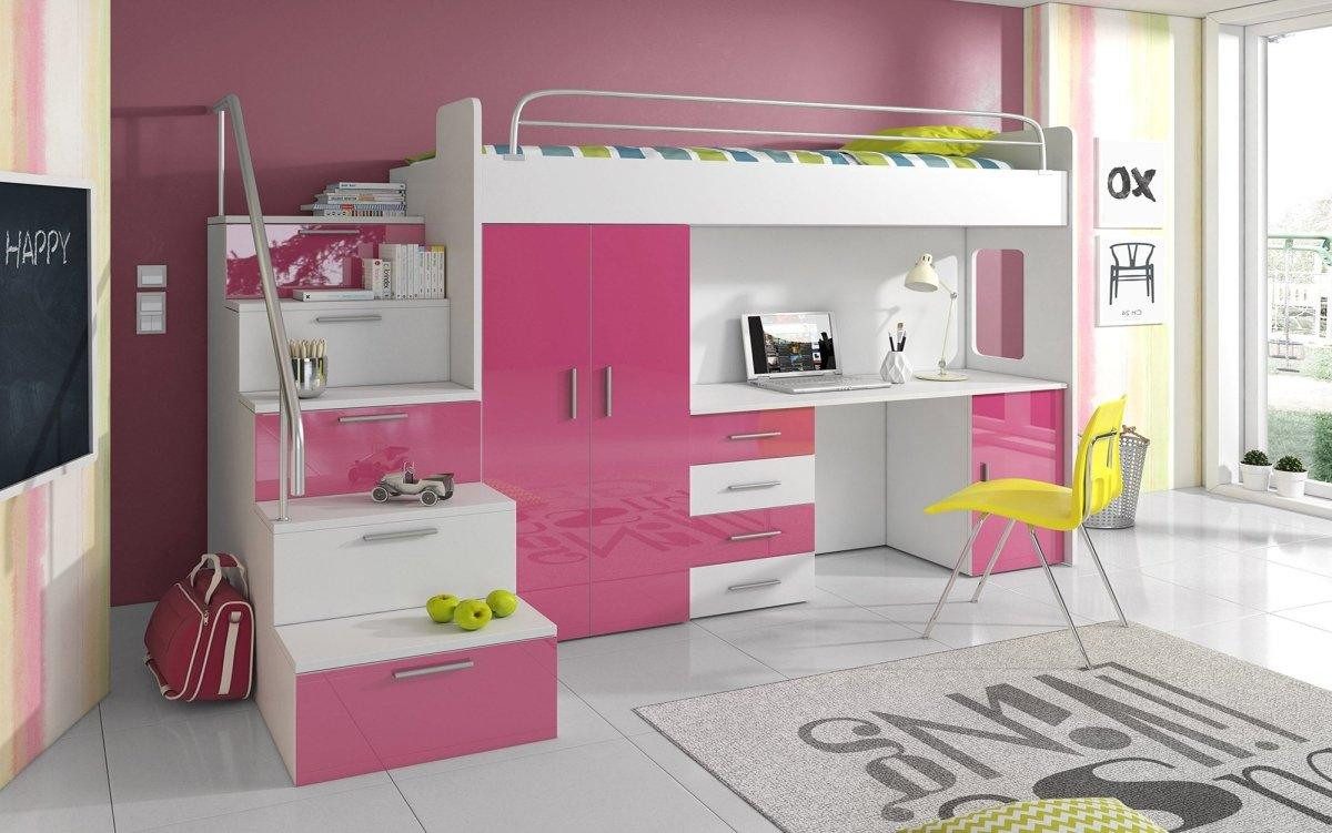 Luxusbetten24 Hochbett Kinderhochbett Dream mit Schreibtisch, günstig online kaufen