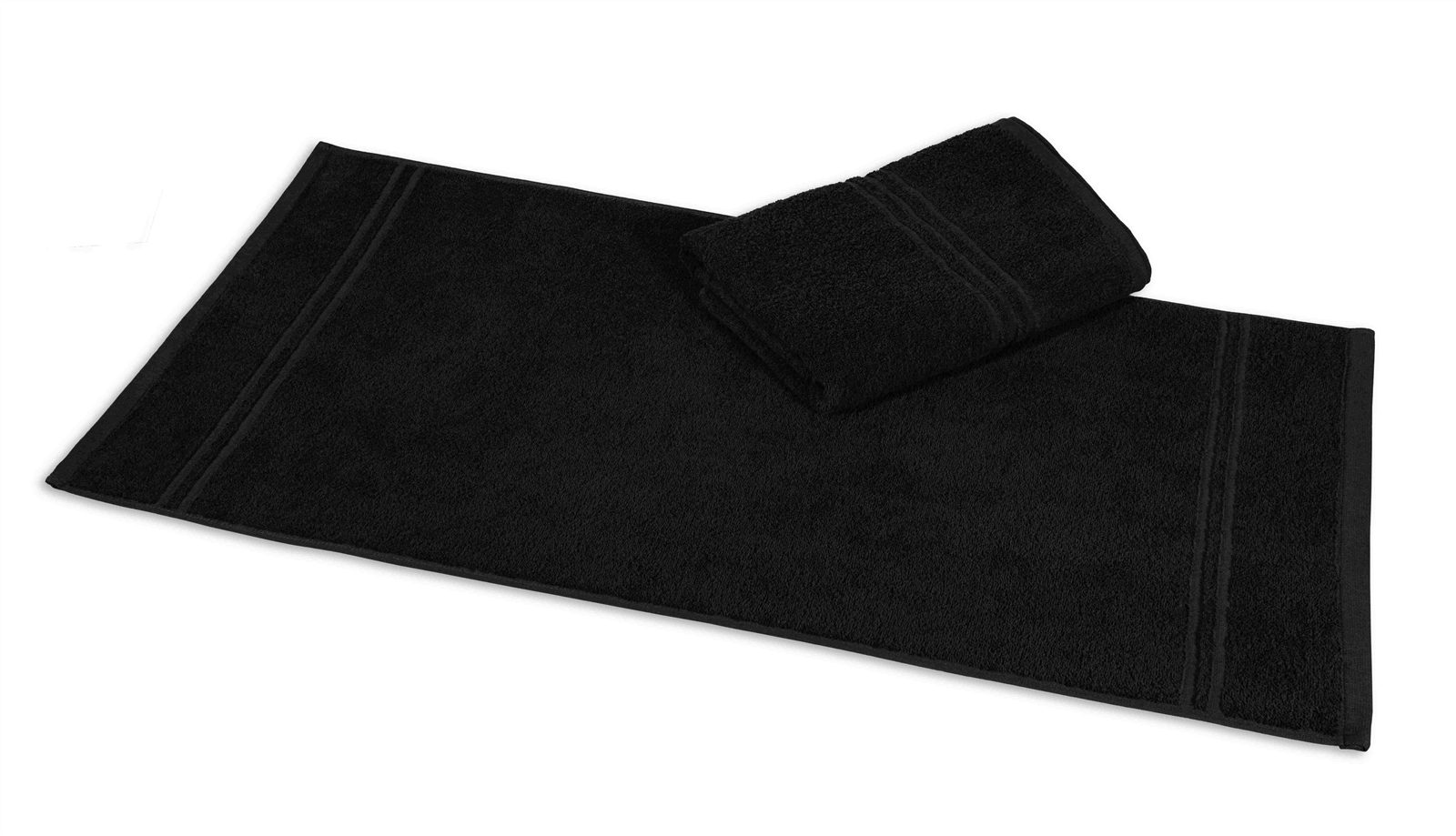 aurora Objektwäsche Badetücher Gästetuch Rio 30x50cm - 450 g/m² schwarz, 10 günstig online kaufen