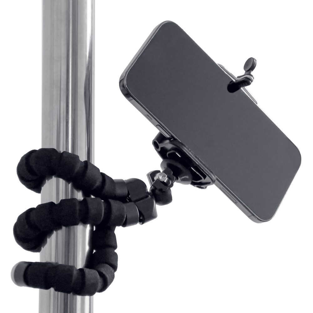 Hurtel Ein Stativ für ein Telefon und eine Selfie-Kamera mit Stativ Ministativ (flexible Beine, universelle Handyklemme, verstellbar)
