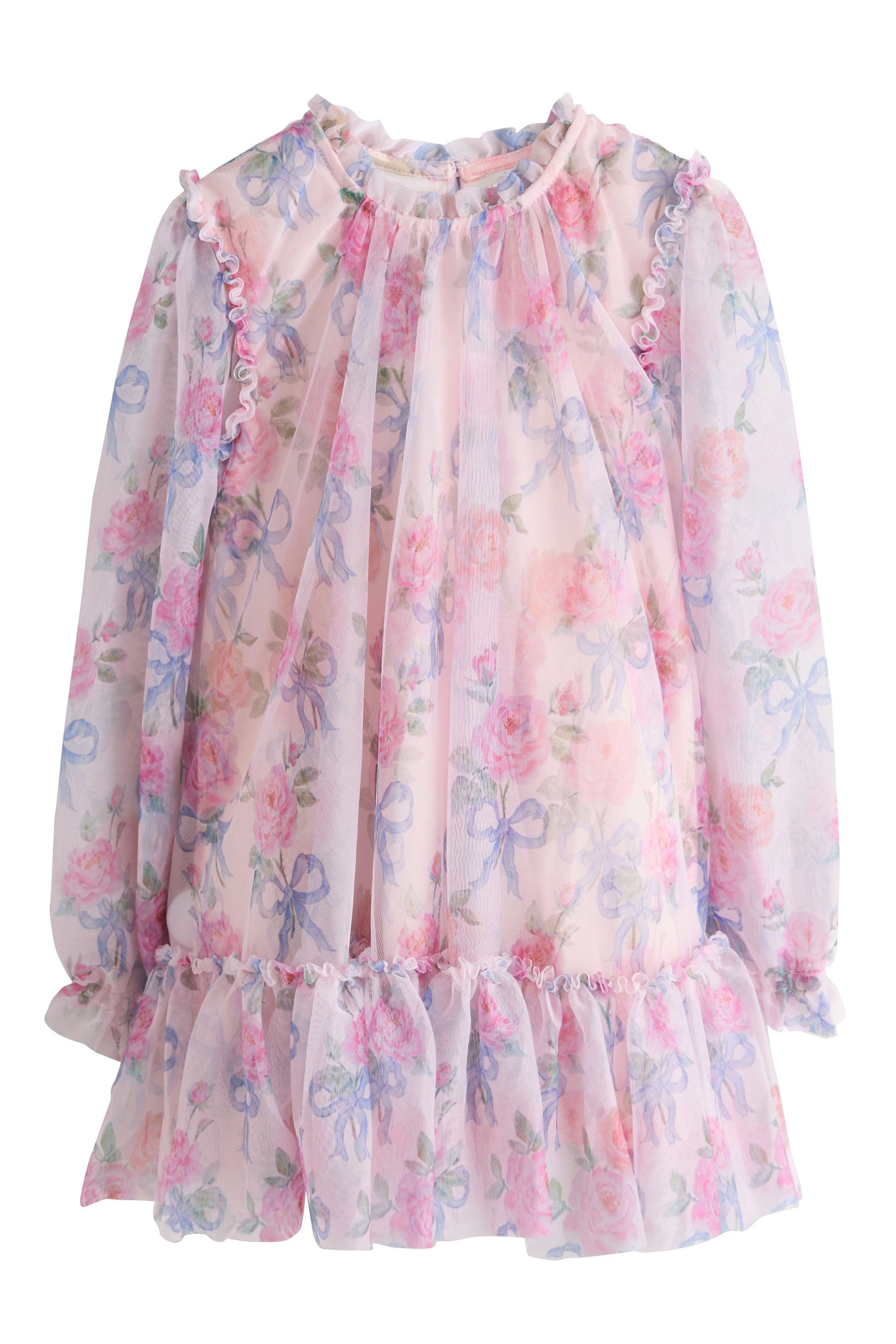 Next Meshkleid Mesh-Partykleid mit langen Ärmeln (1-tlg)