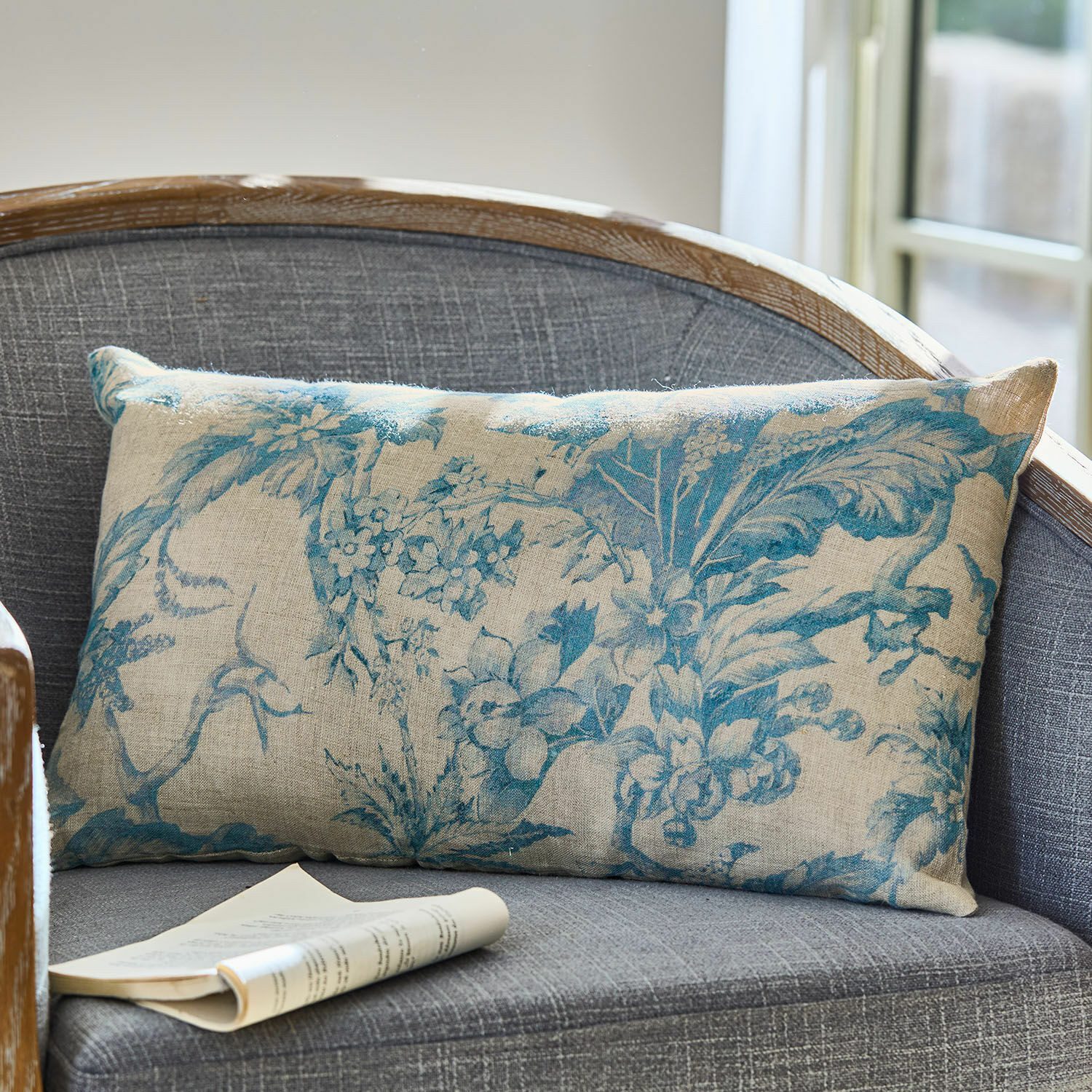 Mirabeau Kissenhülle Kissenhülle Vesperin leinen/blau günstig online kaufen